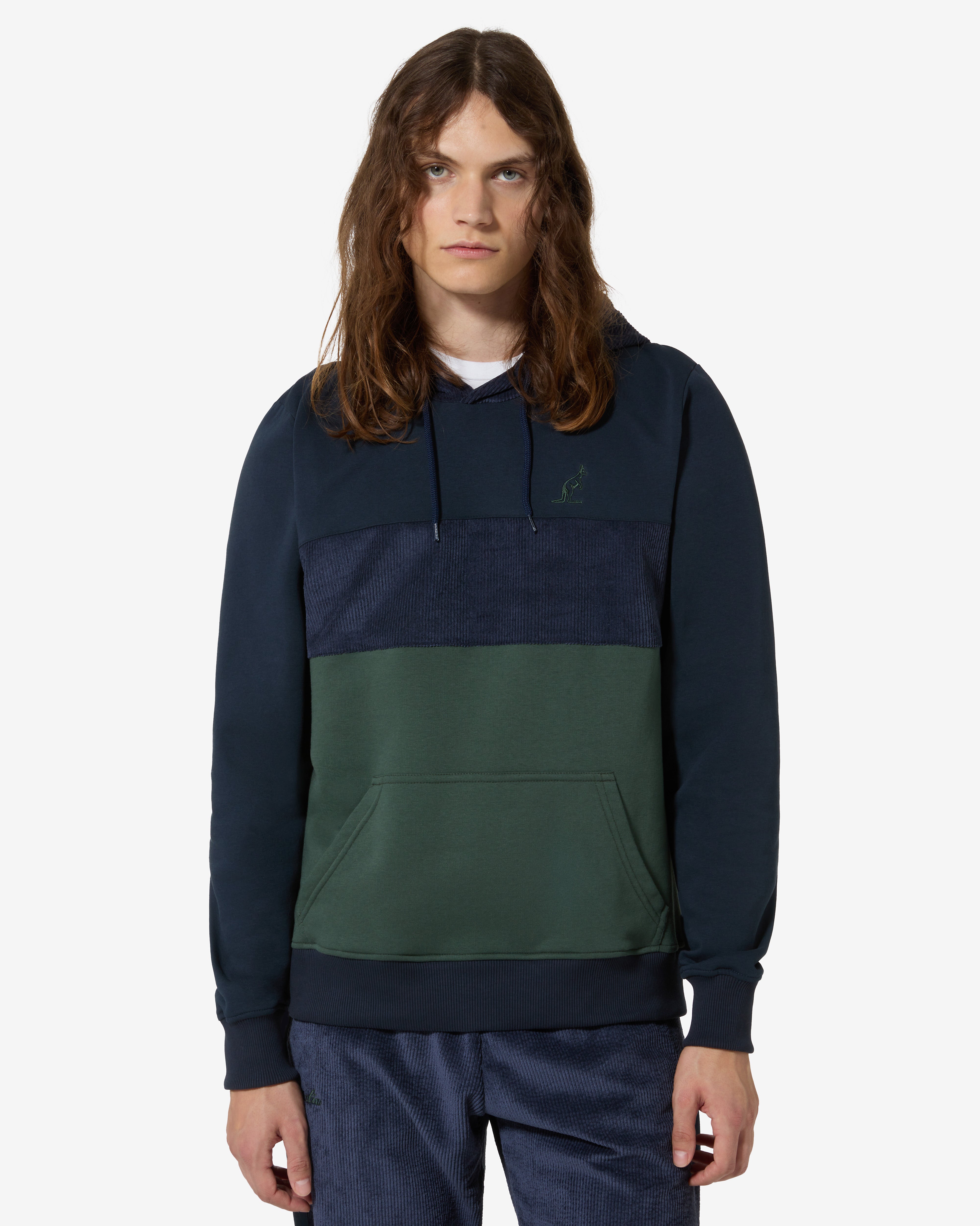 australian-style-hoodie-felpa-corduroy-blu-navy-con-cappuccio-made-in-italy image 1
