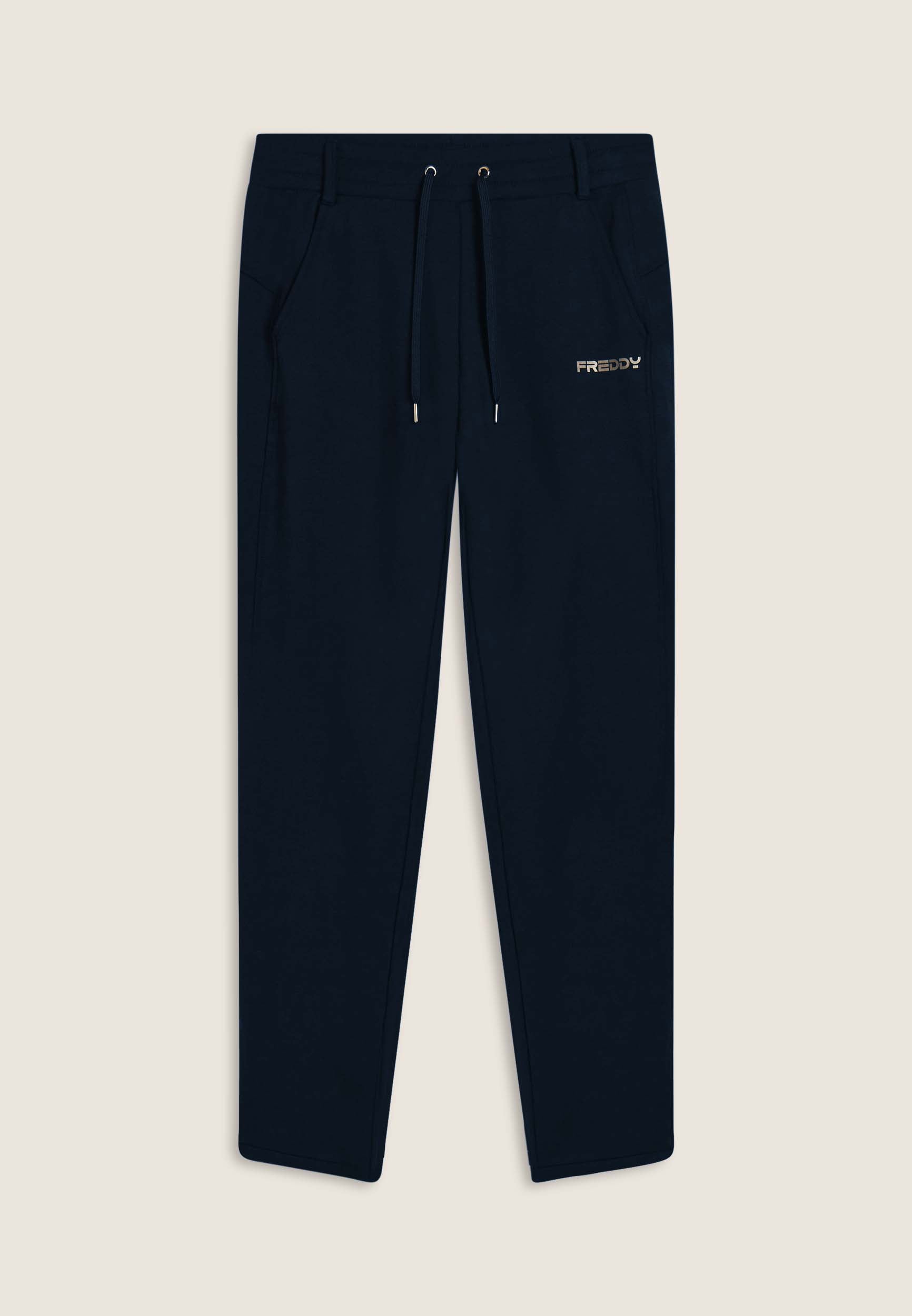 freddy-pantaloni-donna-slim-fit-in-felpa-con-spacchi-laterali image 8