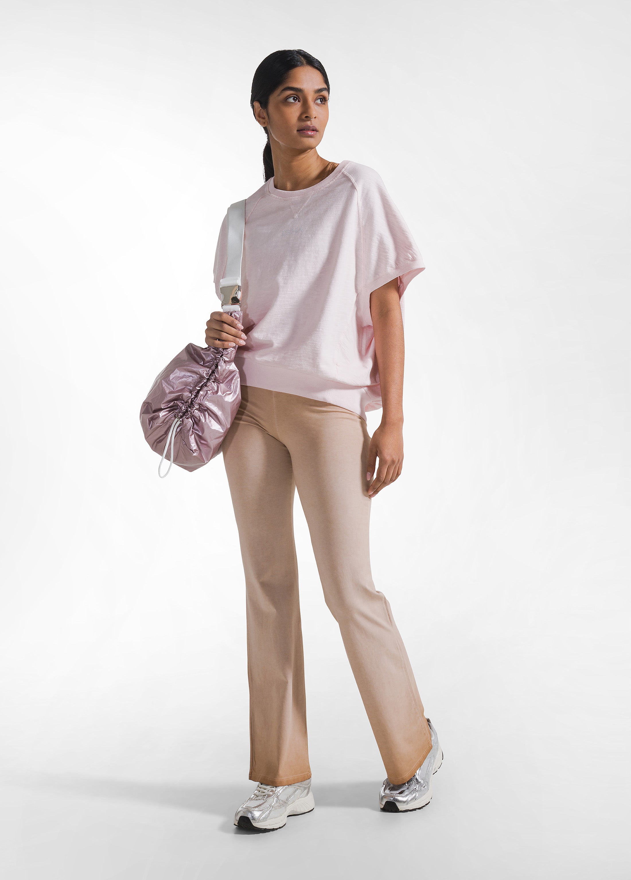 deha-d42664-gilet-in-cotone-fiammato-rosa-garment-dyed image 4