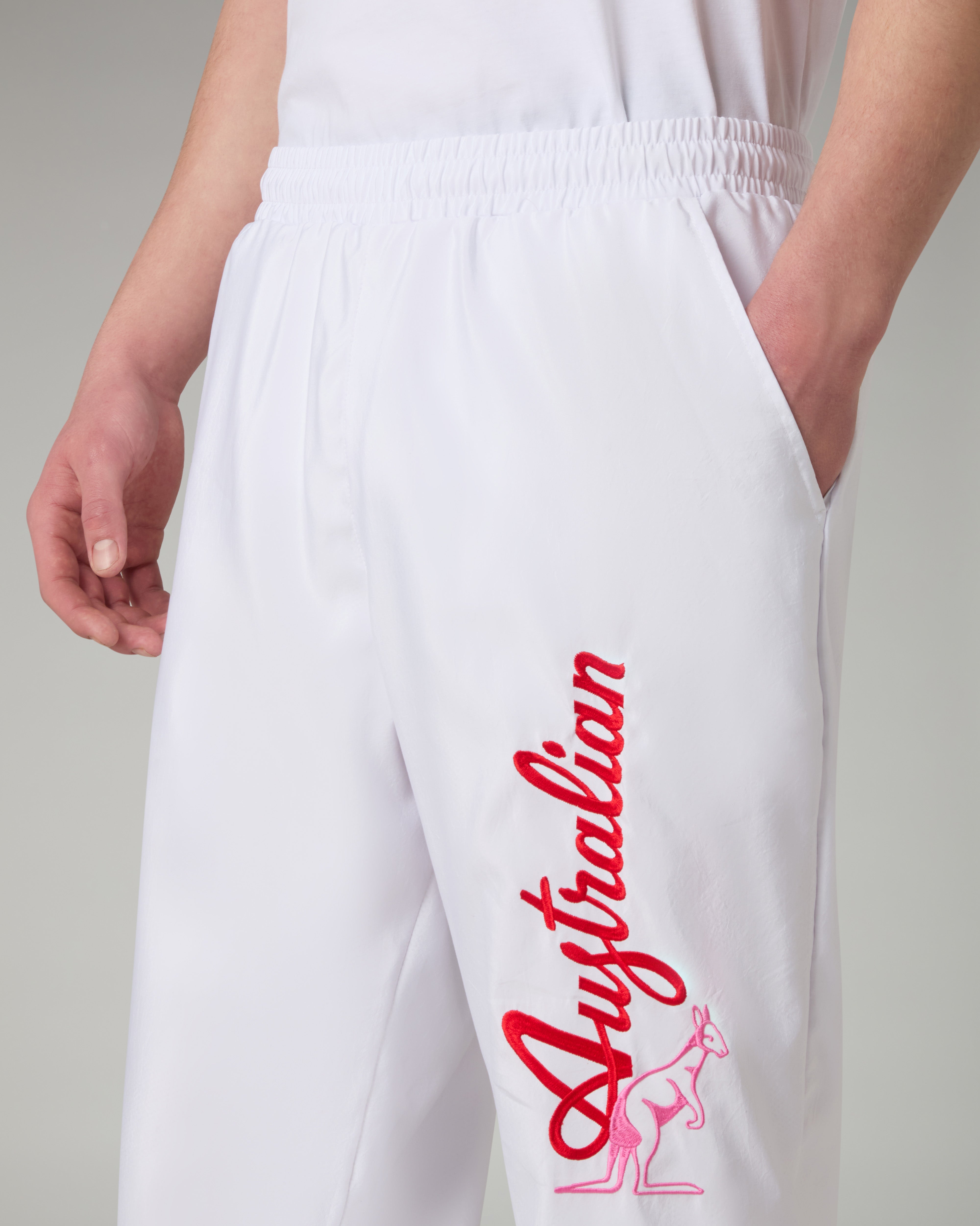 australian-goran-bumper-track-pant-pantalone-antibes-bianco-con-fodera-mesh image 4