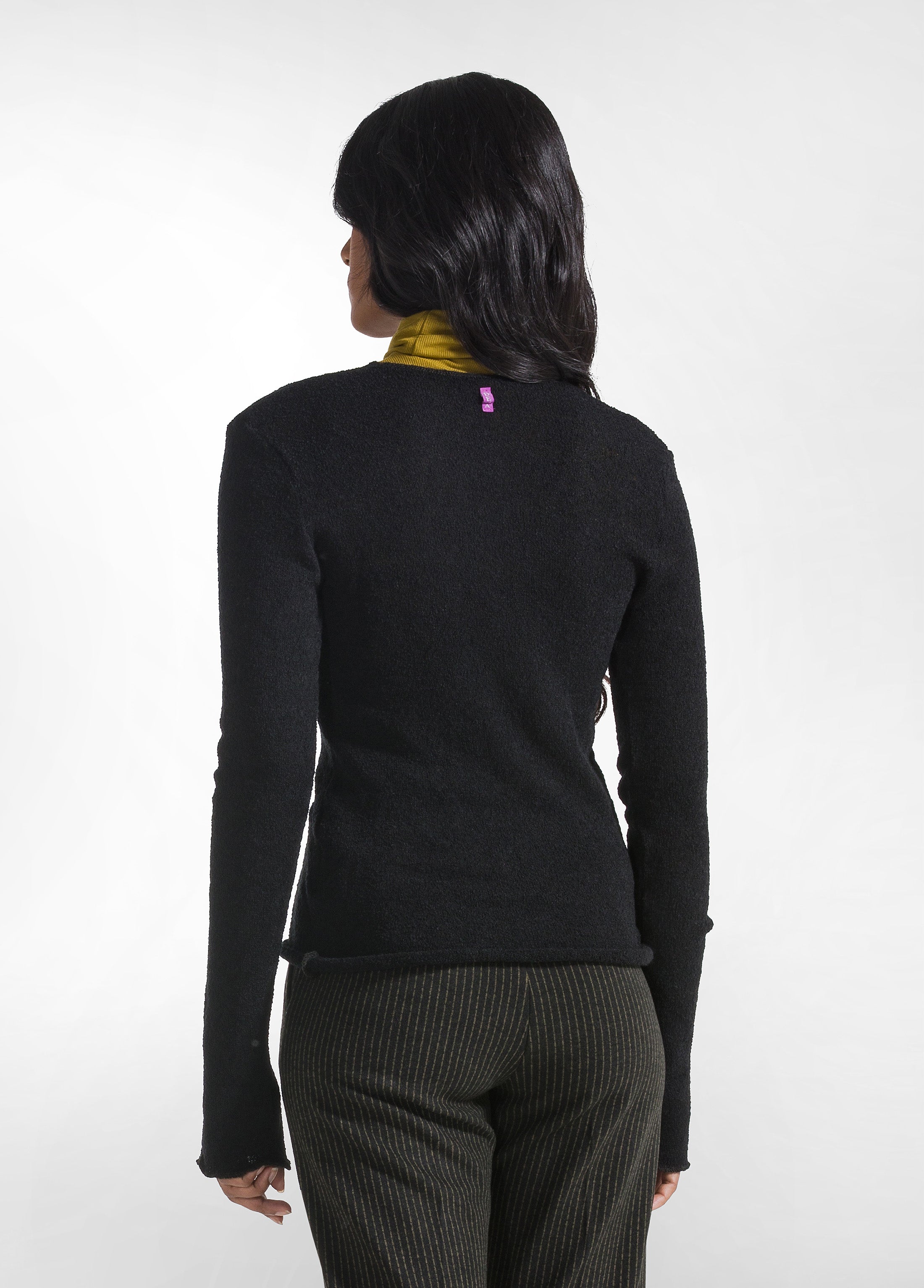 deha-maglia-boucle-nero-manica-lunga image 2
