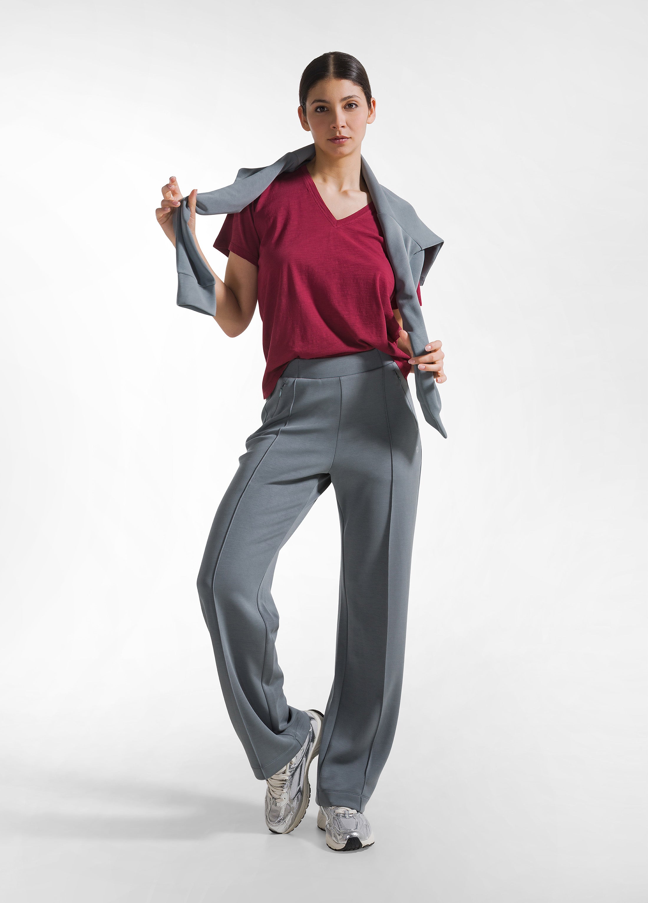 deha-t-shirt-flamm-scollo-ampio-rossa-in-cotone image 4