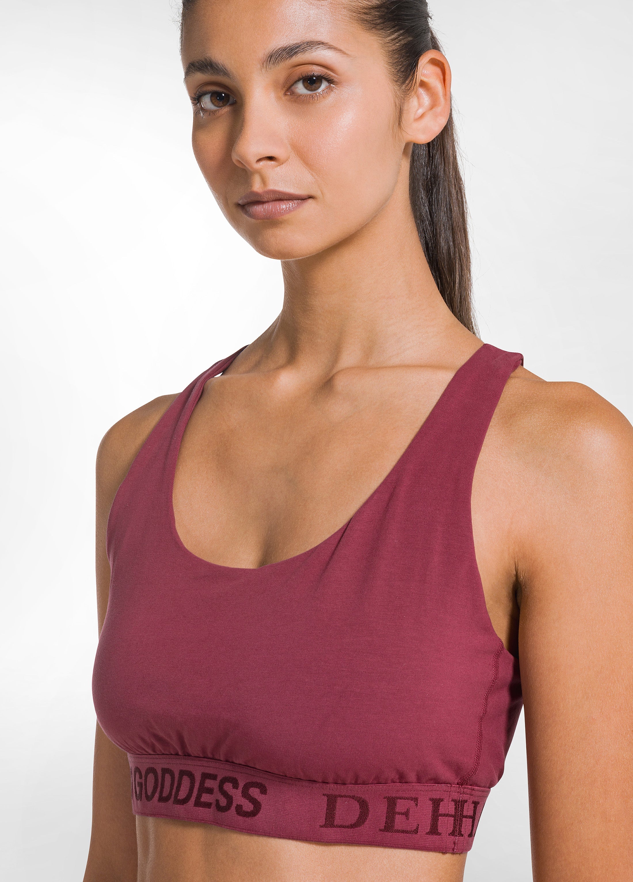 deha-top-vogatore-corto-jersey-stretch-rosso image 3