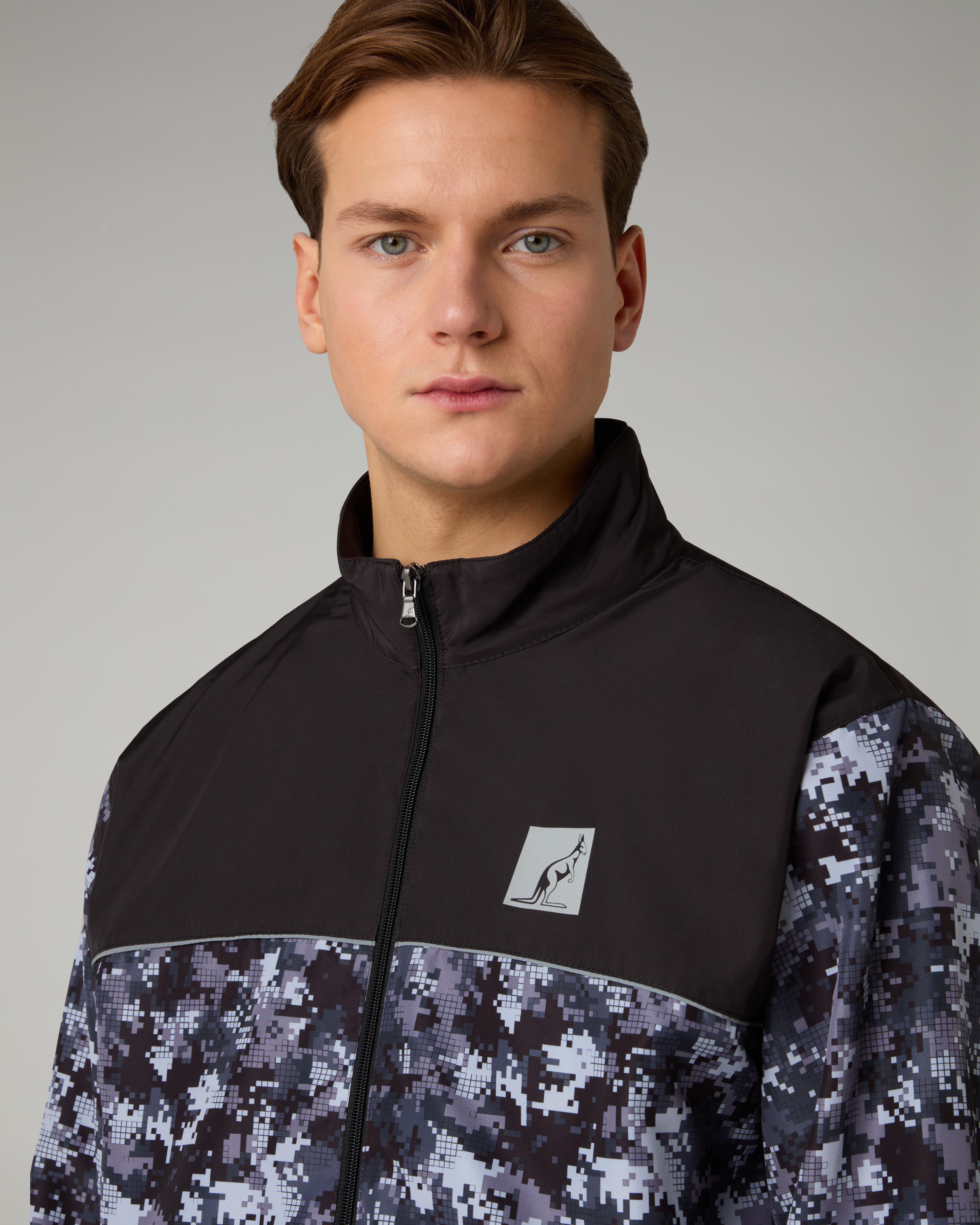 australian-digital-track-jacket-giacca-sportiva-nera-water-resistant-full-zip image 4