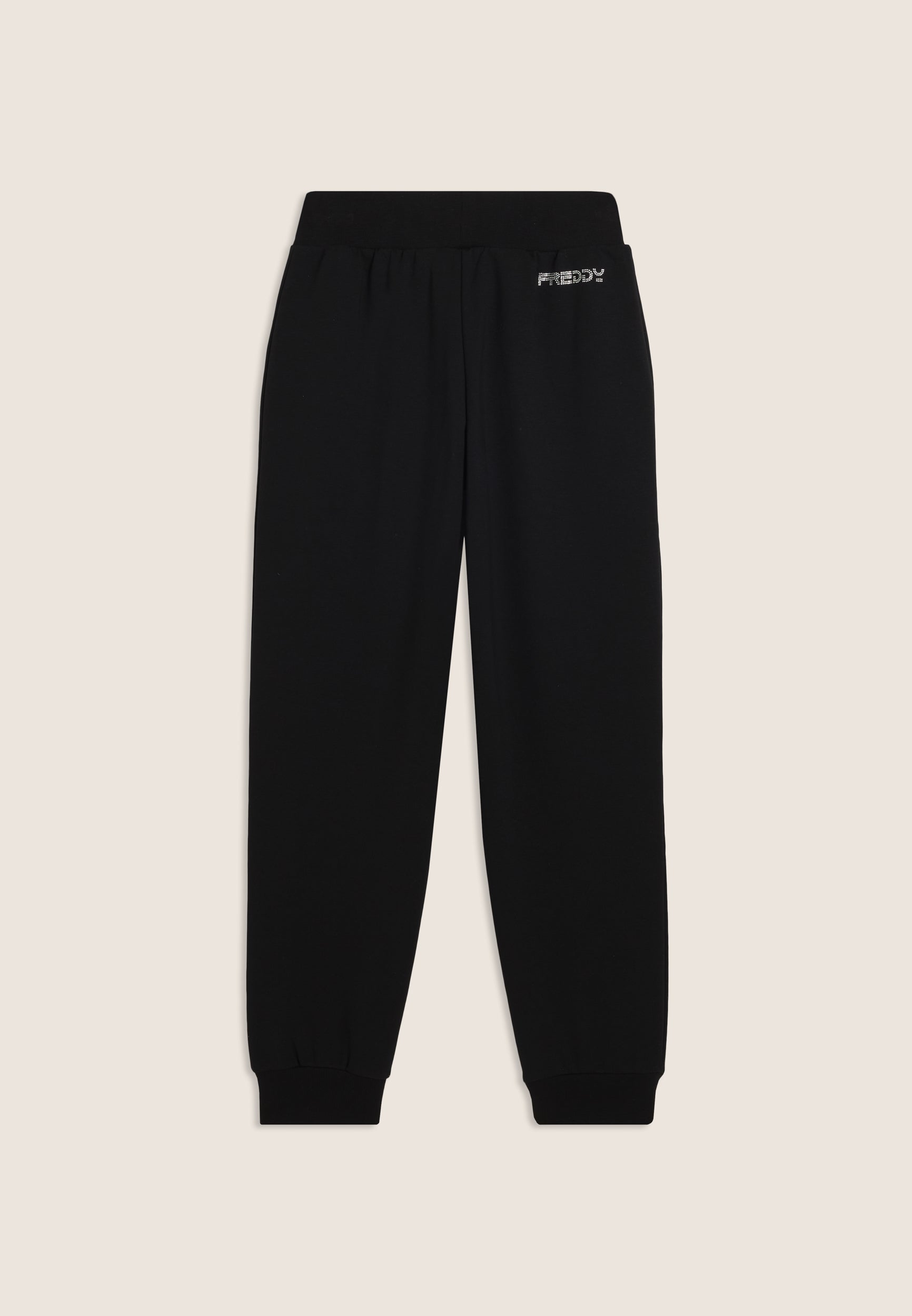 freddy-pantaloni-joggers-junior-in-cotone-con-strass image 2