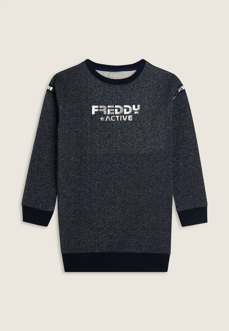 freddy-felpa-maxi-bambina-in-cotone-con-effetto-lurex image 1