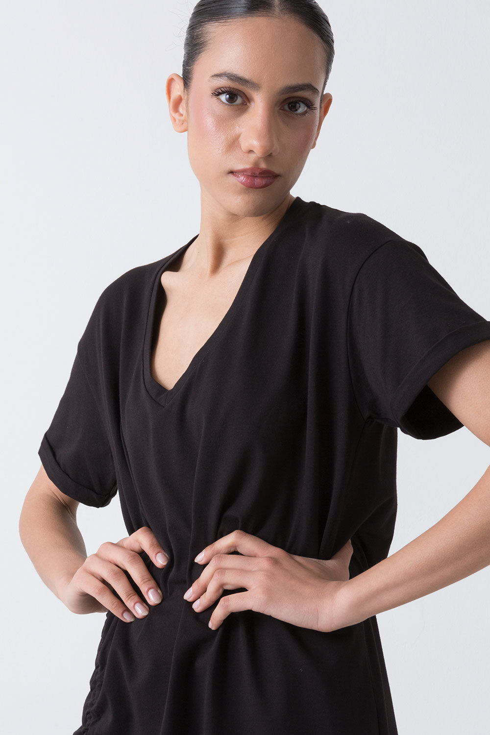 dimensione-danza-summer-abito-donna-in-jersey-elasticizzato-asimmetrico-con-coul image 4
