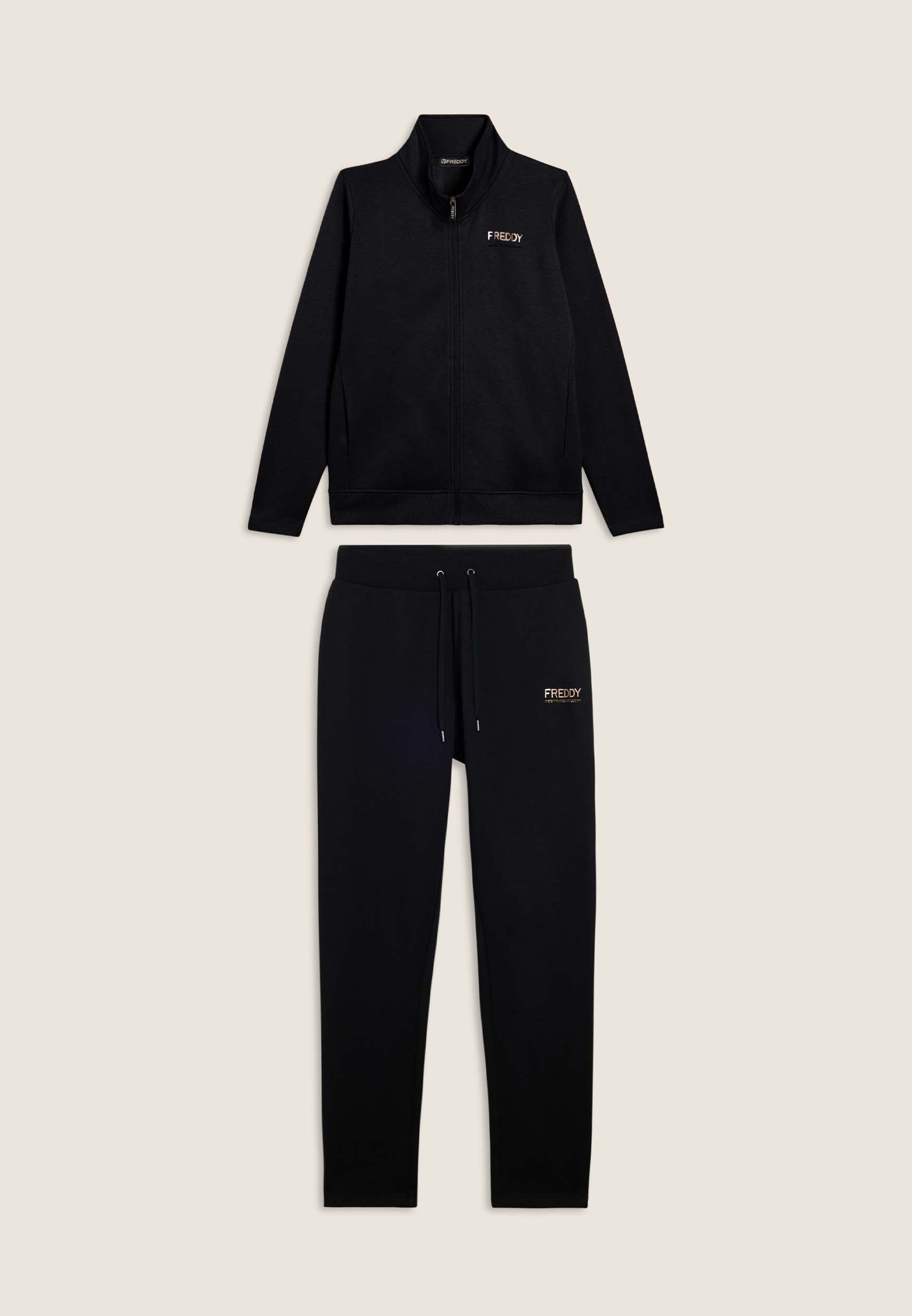 freddy-tuta-regular-fit-collo-alto-con-strass-felpa-full-zip-pantaloni image 7