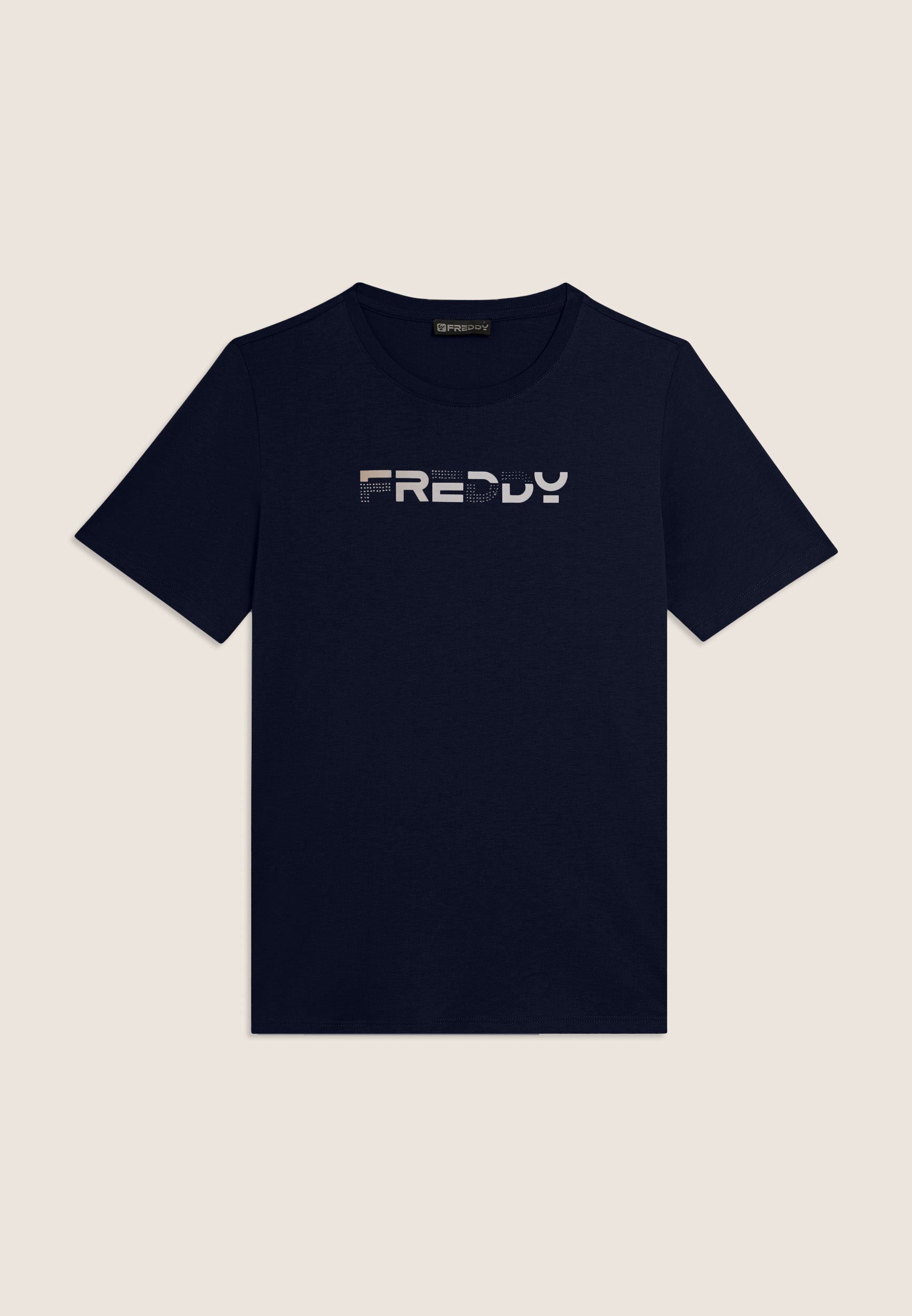freddy-t-shirt-donna-manica-corta-con-logo-olografico-rosa image 8