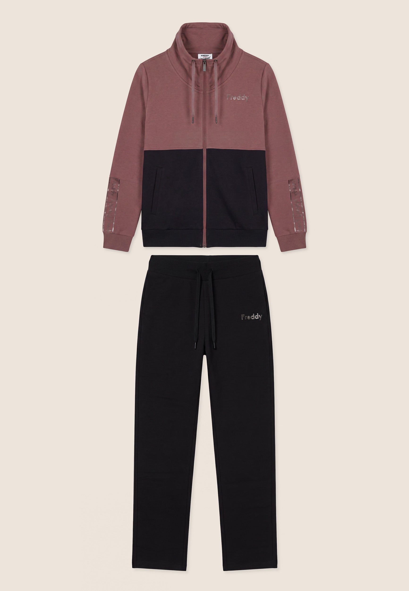 freddy-tuta-sportiva-donna-colour-block-con-zip-e-collo-alto image 1