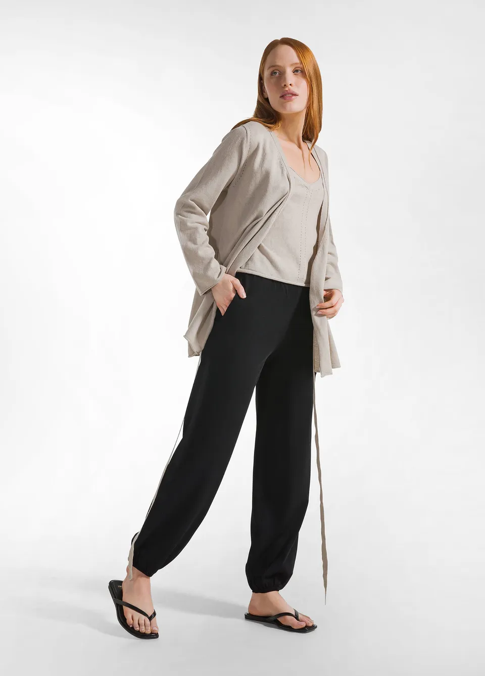 deha-pantalone-jogger-a-maglia-di-rayon-nero image 1