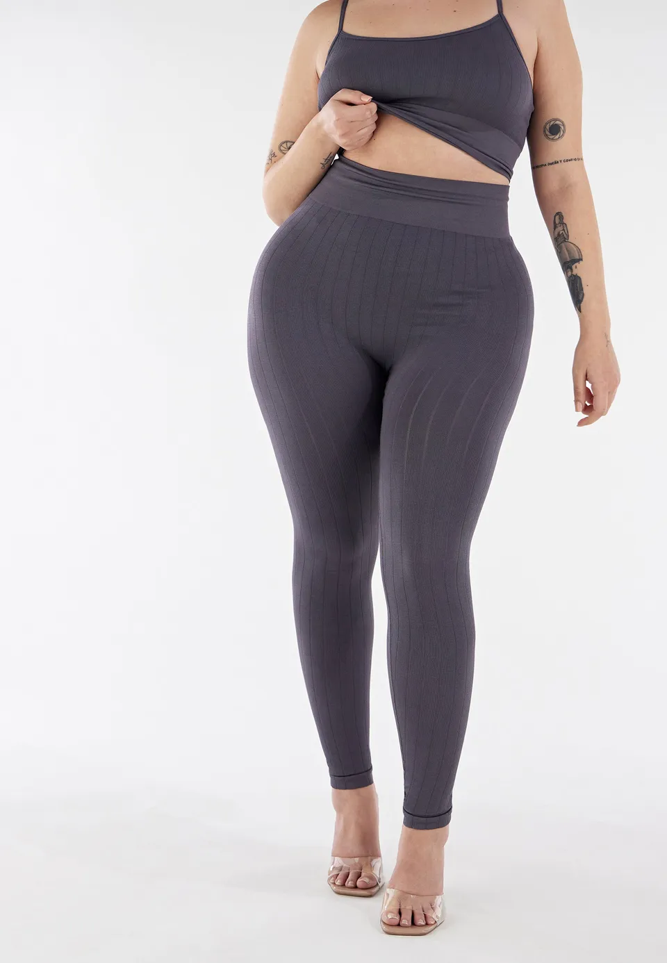 freddy-pantaloni-slim-fit-vita-alta-in-tricot-a-costine image 1