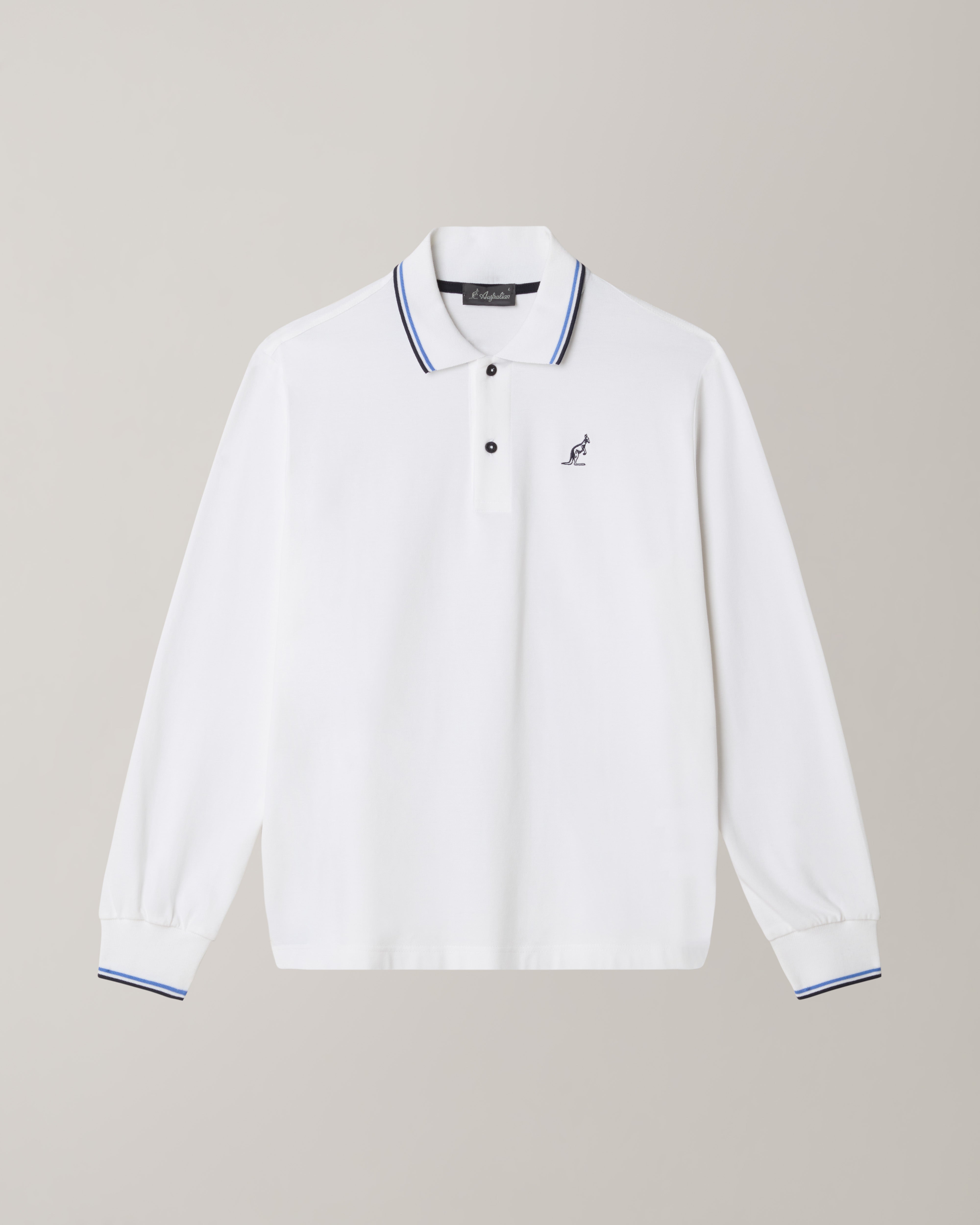 australian-long-sleeves-polo-shirt-manica-lunga-piquet image 5