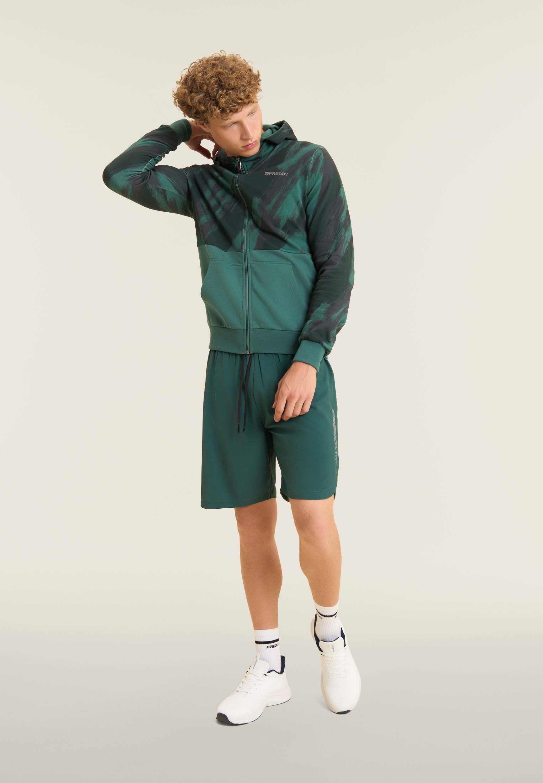freddy-shorts-slim-da-uomo-con-tasche-zip-e-coulisse-in-vita image 2