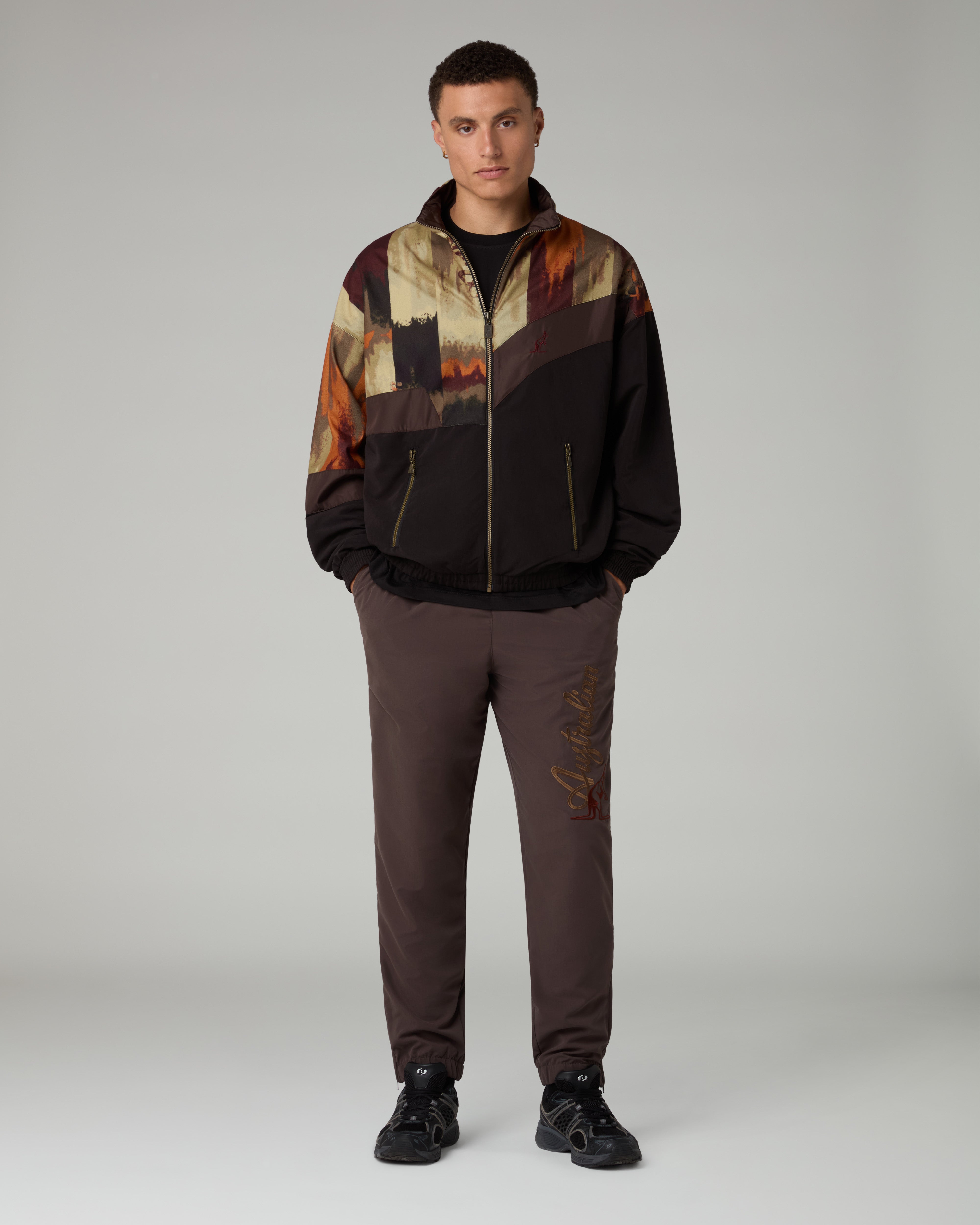 australian-bujad-panel-track-jacket-giacca-tuta-nero-old-style-1991 image 2