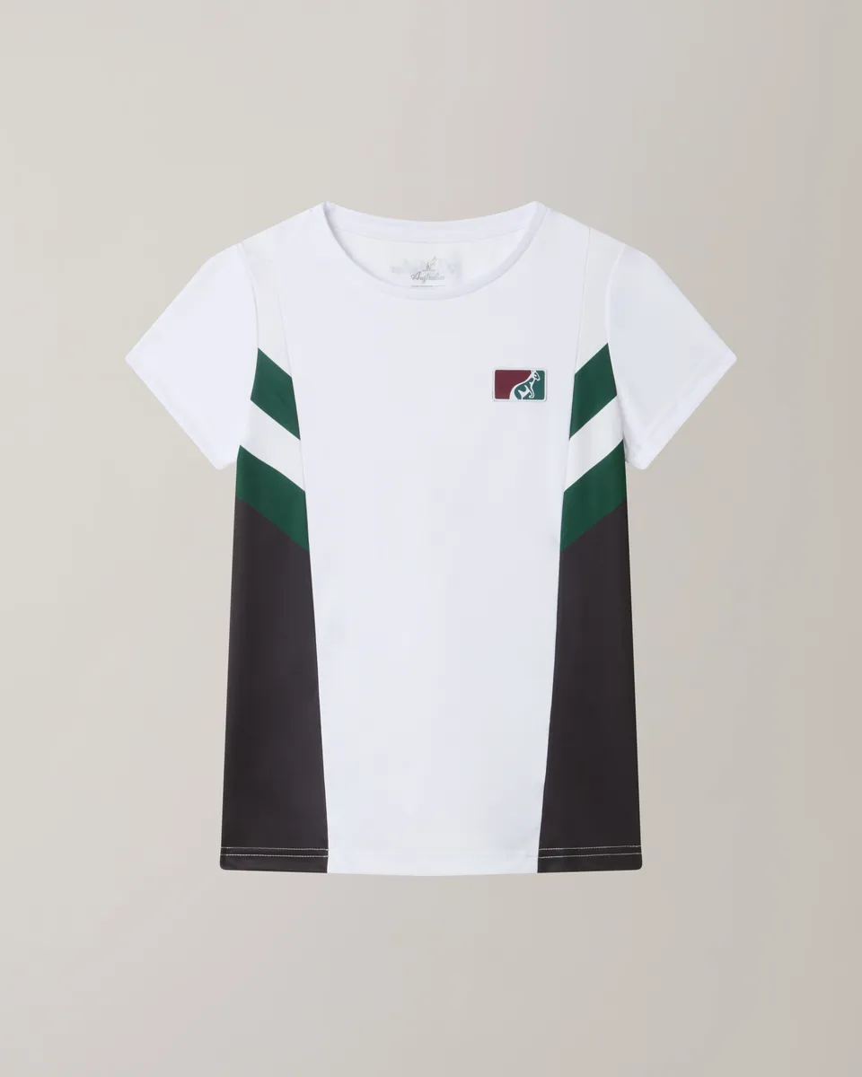 australian-classic-t-shirt-bianca-ace-traspirante-con-patch image 1