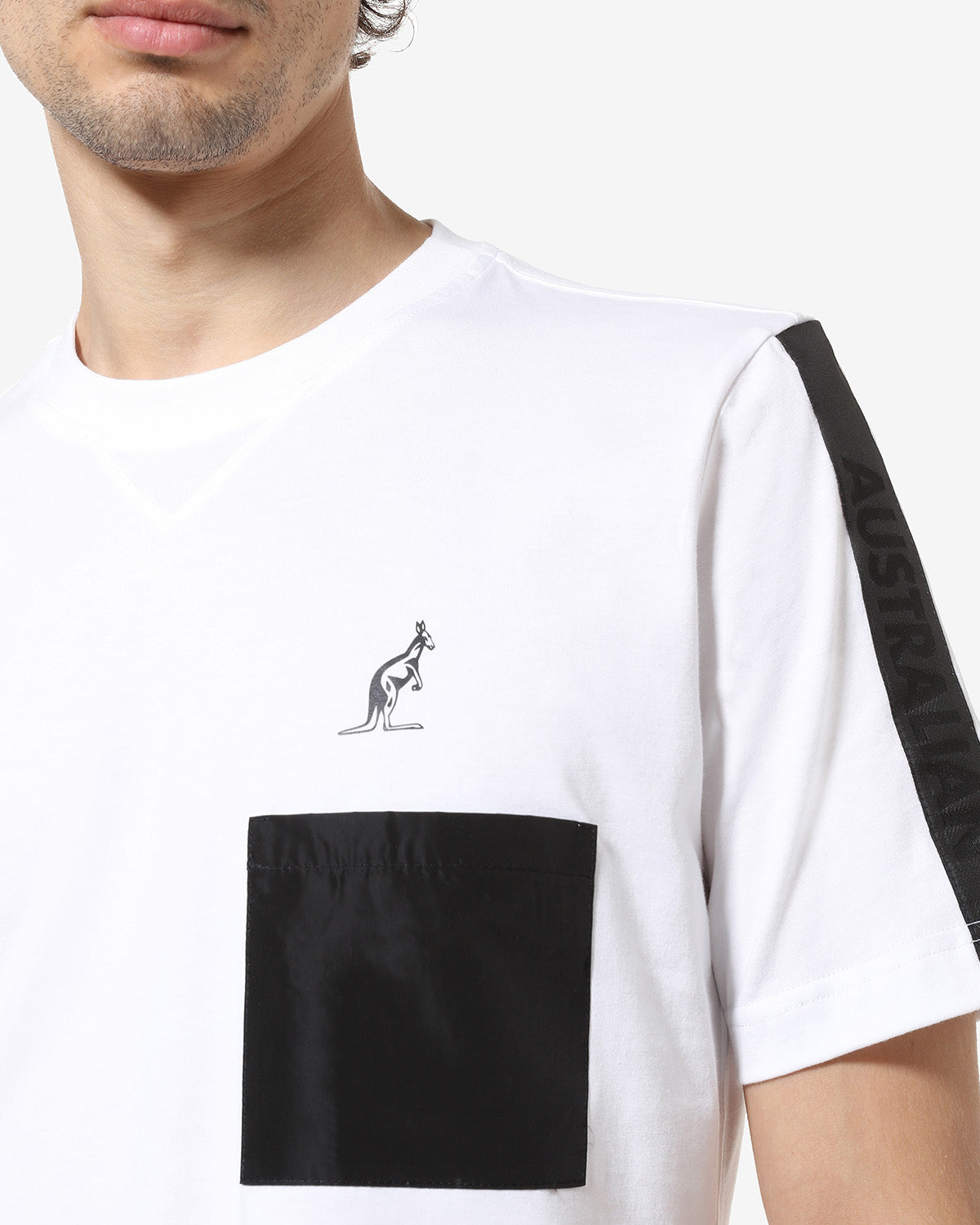 australian-impact-t-shirt-maglietta-cotone-bianca-con-taschino-memory image 4