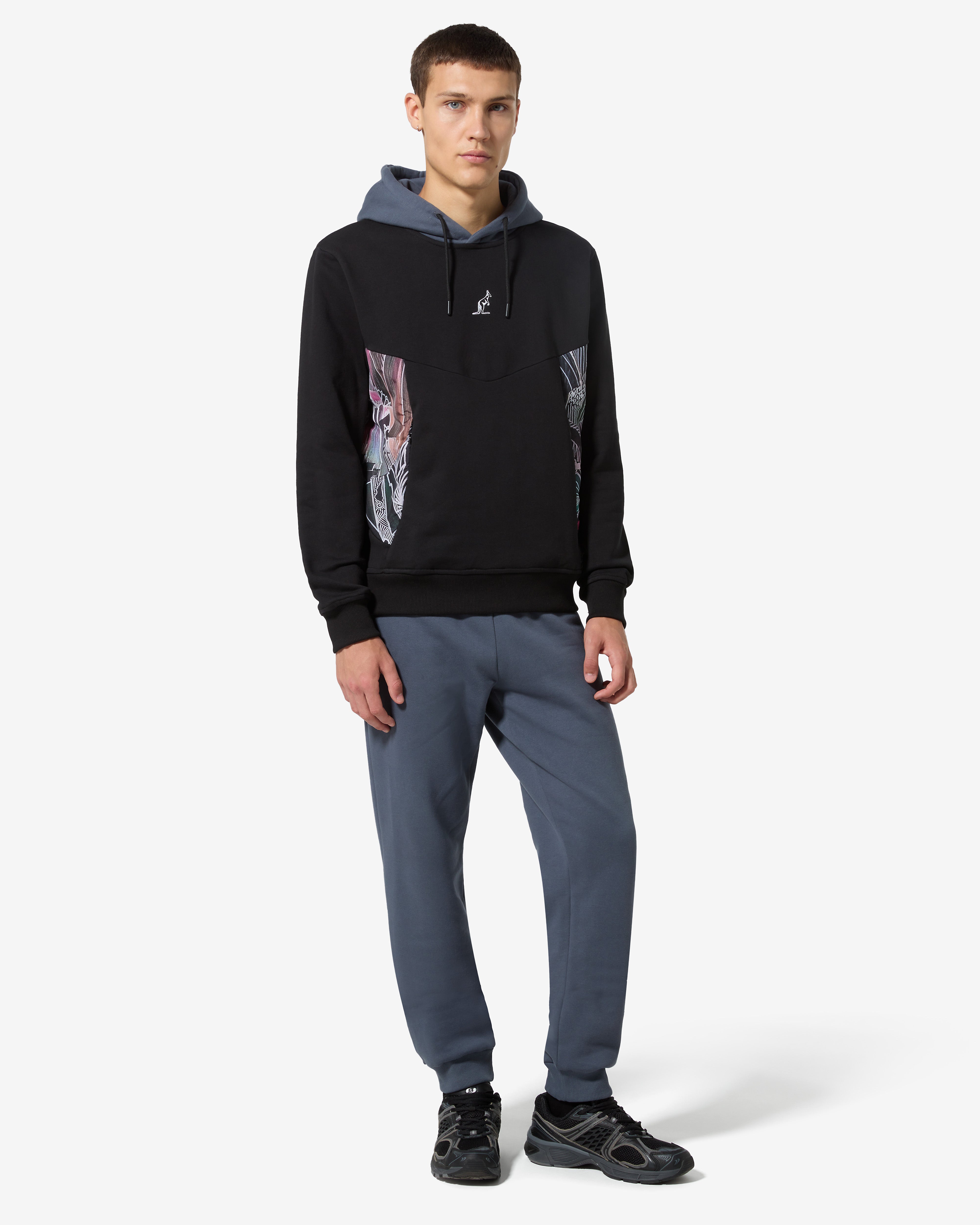 australian-cool-hoodie-in-cotone-con-cappuccio-a-contrasto image 2