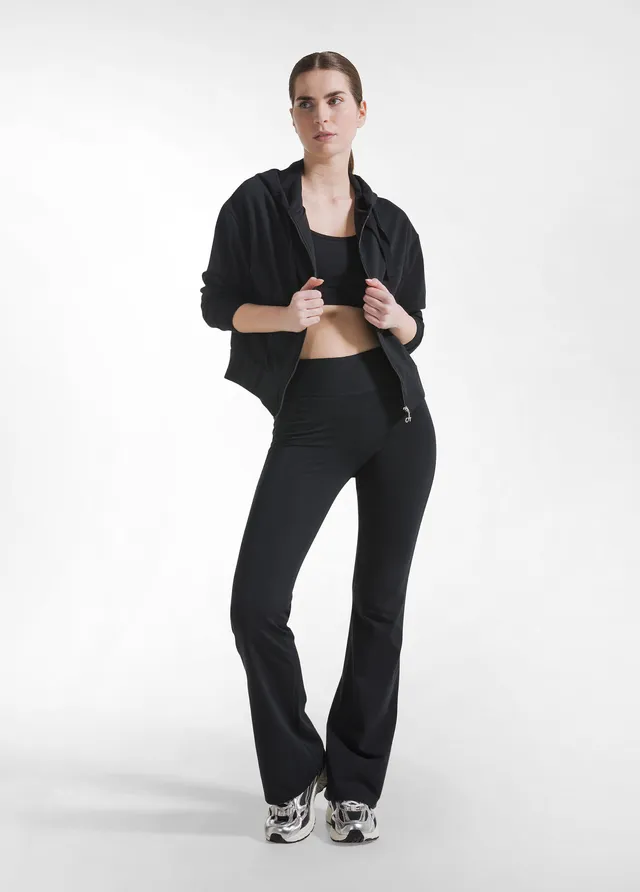 deha-pantaloni-jazz-in-jersey-stretch-tinta-unita-nero image 1