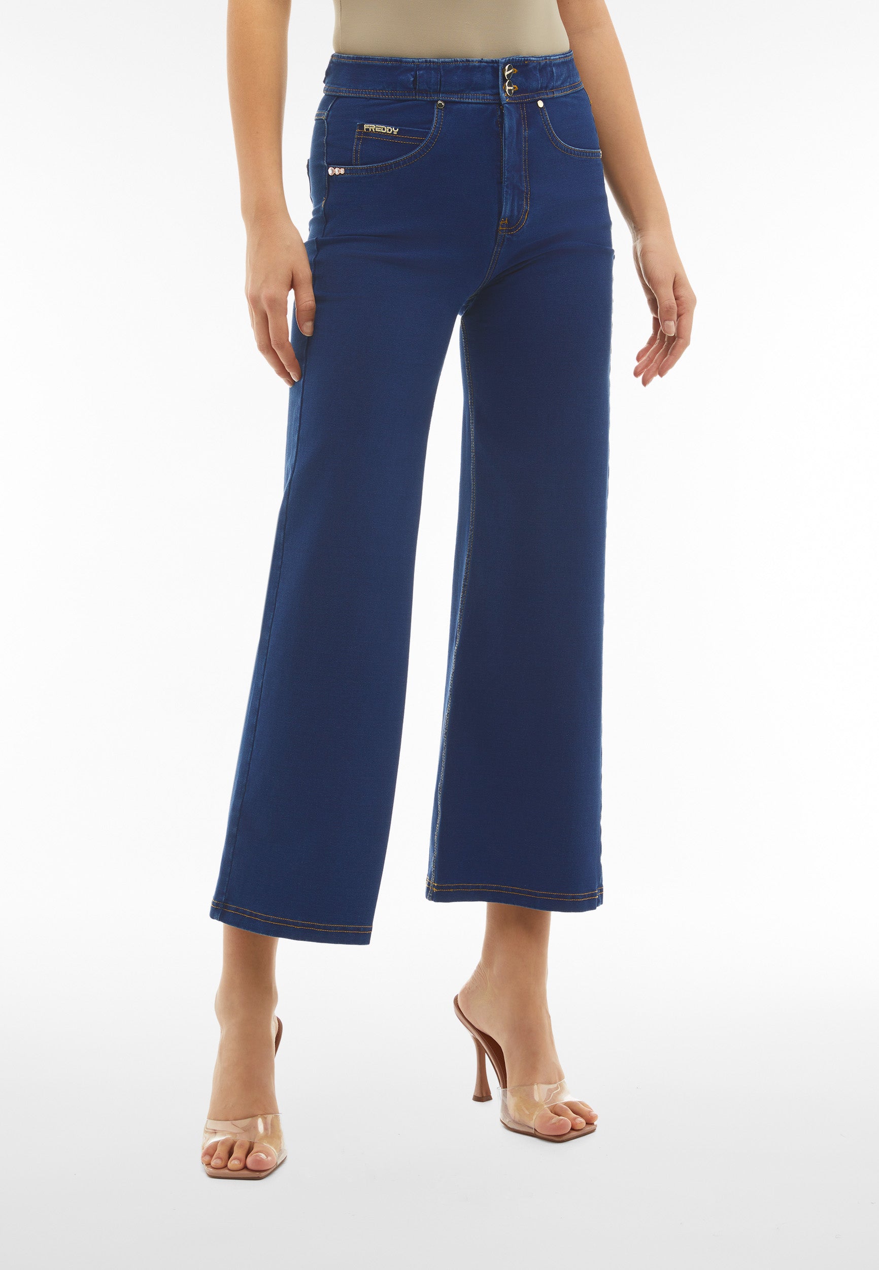 freddy-pantaloni-n-o-w-wide-leg-cropped-vita-alta-jersey-denim image 1