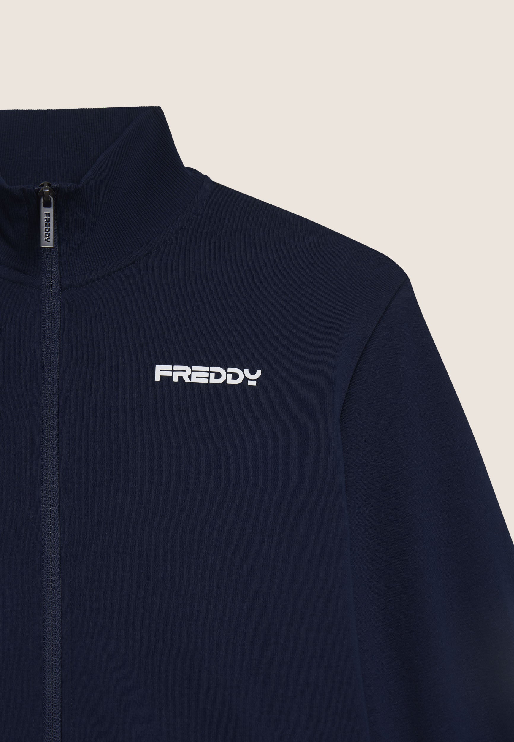 freddy-felpa-collo-alto-full-zip-in-interlock-di-cotone image 3