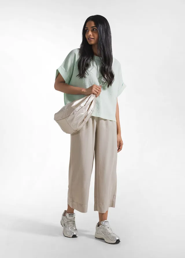 deha-pantaloni-crop-in-lyocell-beige image 1