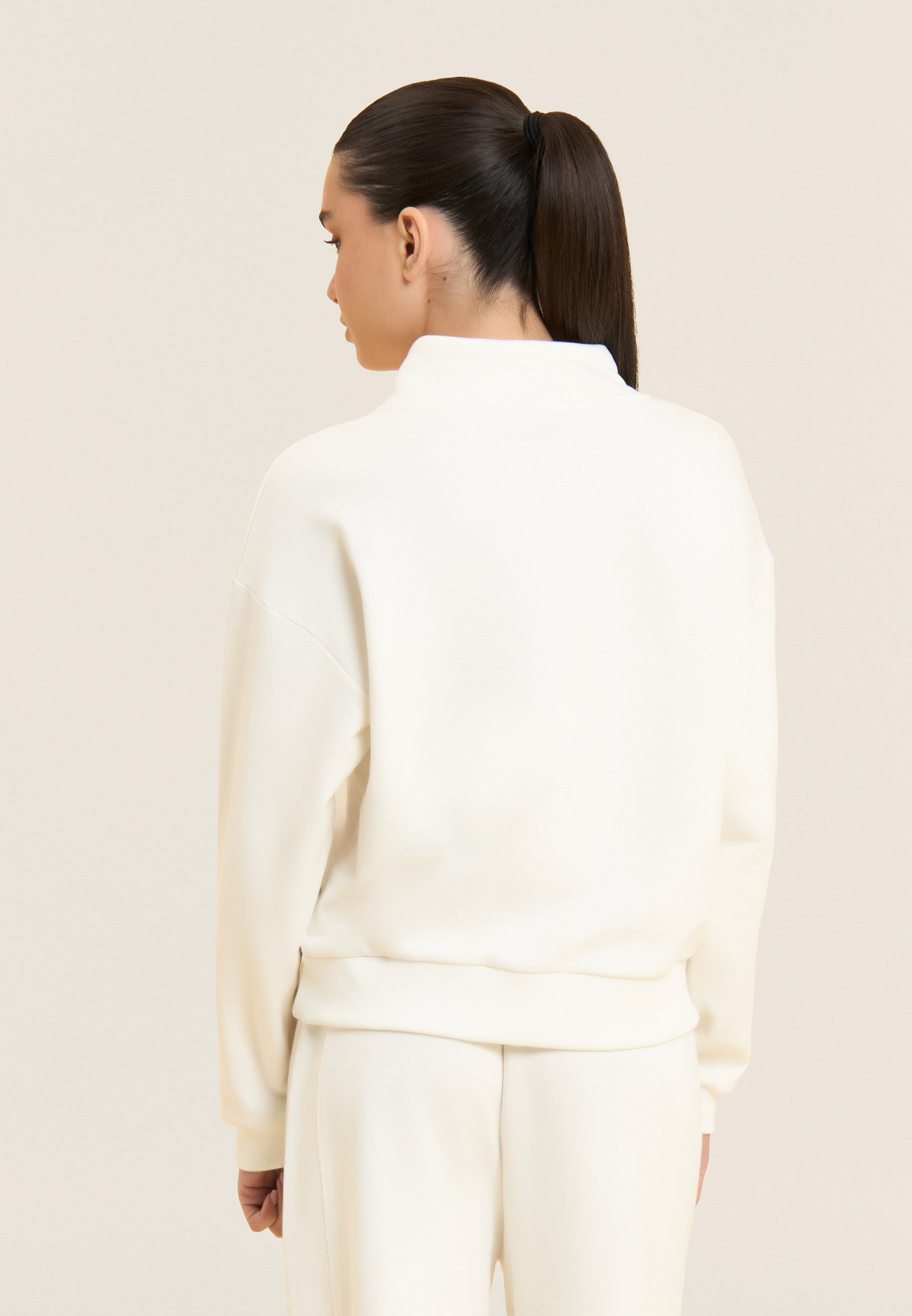 freddy-x-elite-felpa-comfort-fit-donna-in-cotone-con-mezza-zip image 3