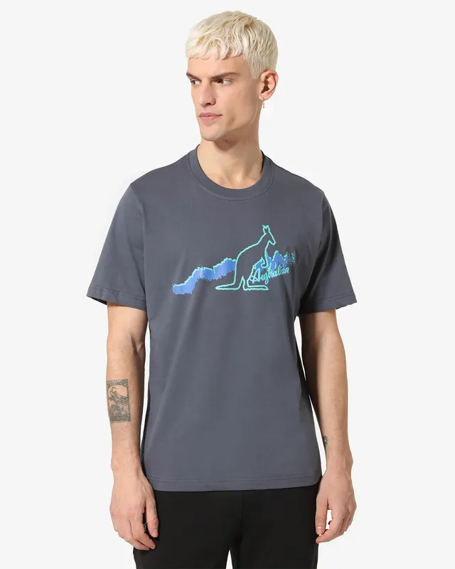 australian-road-t-shirt-archive-maglietta-in-cotone-grigio-titanio image 1