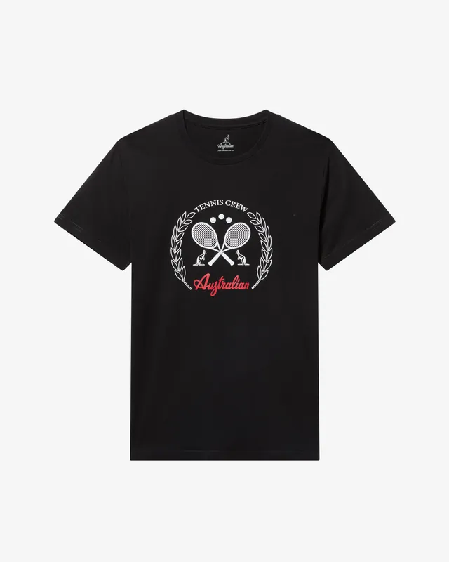 australian-tennis-crew-t-shirt-cotone-nero image 1