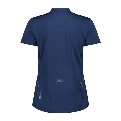 cmp-t-shirt-elasticizzata-da-bici-da-donna-con-mezza-zip image 8