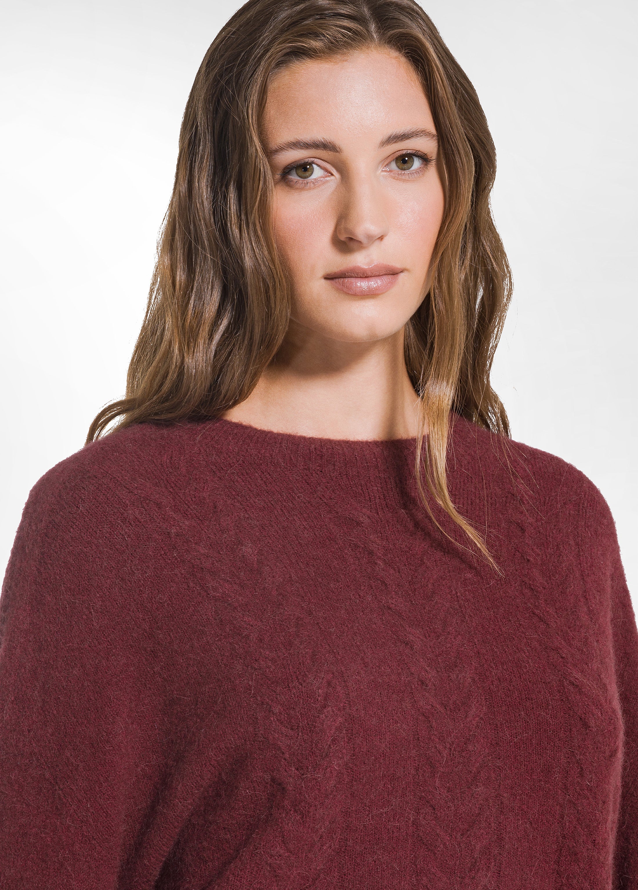 deha-maglione-in-alpaca-a-trecce-rosso-d52720 image 3