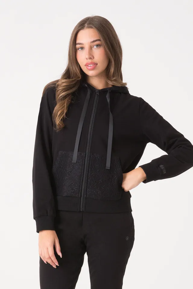 dimensione-danza-felpa-con-cappuccio-full-zip-donna-in-pizzo image 1