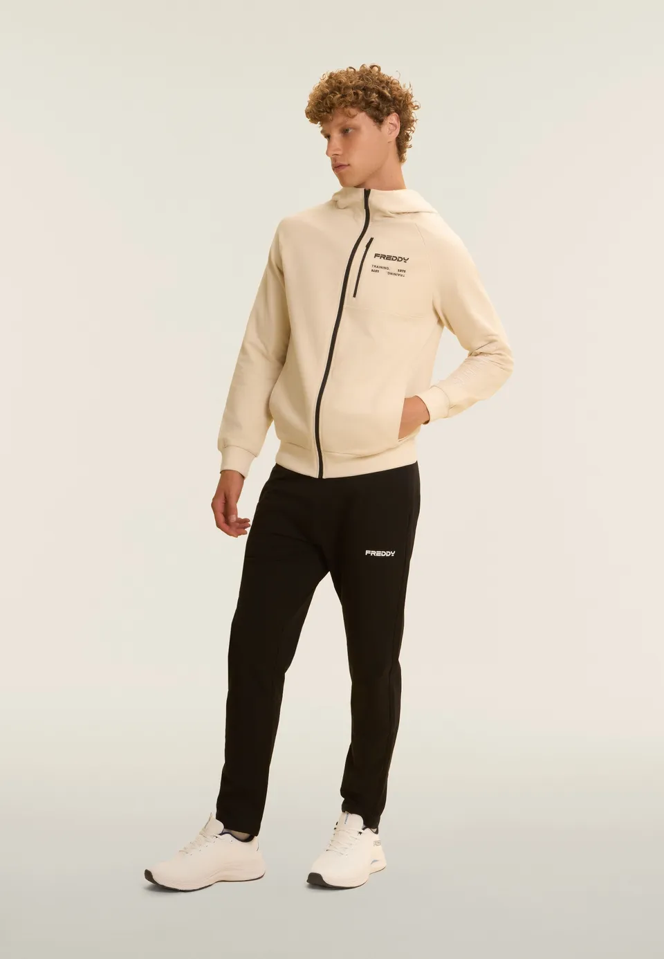 freddy-tuta-uomo-cotone-interlock-con-cappuccio-e-zip-full-zip image 1