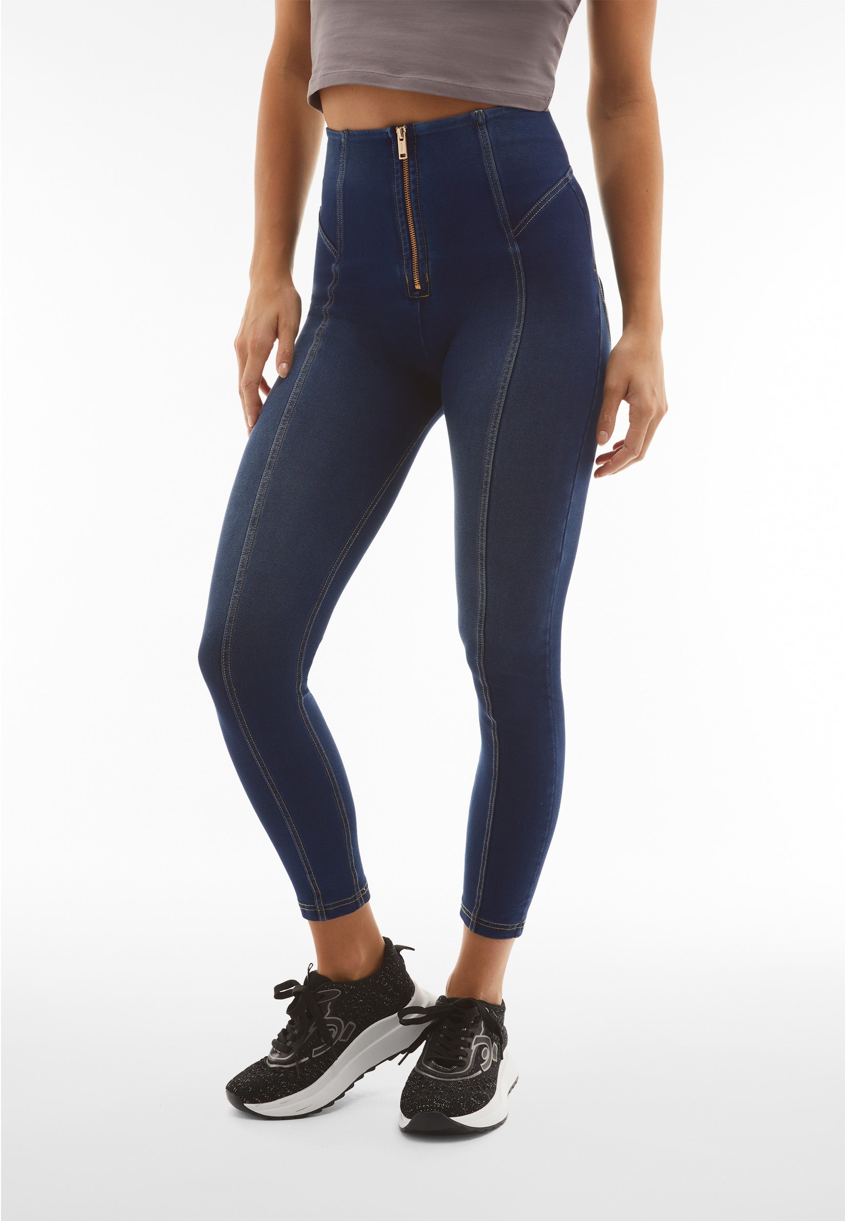freddy-jeggings-wr-up-7-8-superskinny-vita-alta-con-cucitura-centrale image 1
