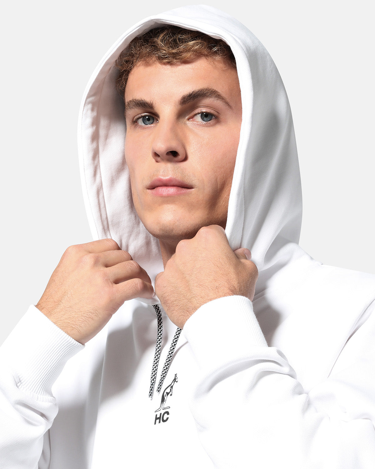 australian-vitruvio-hoodie-hard-court-felpa-cappuccio-bianca image 4