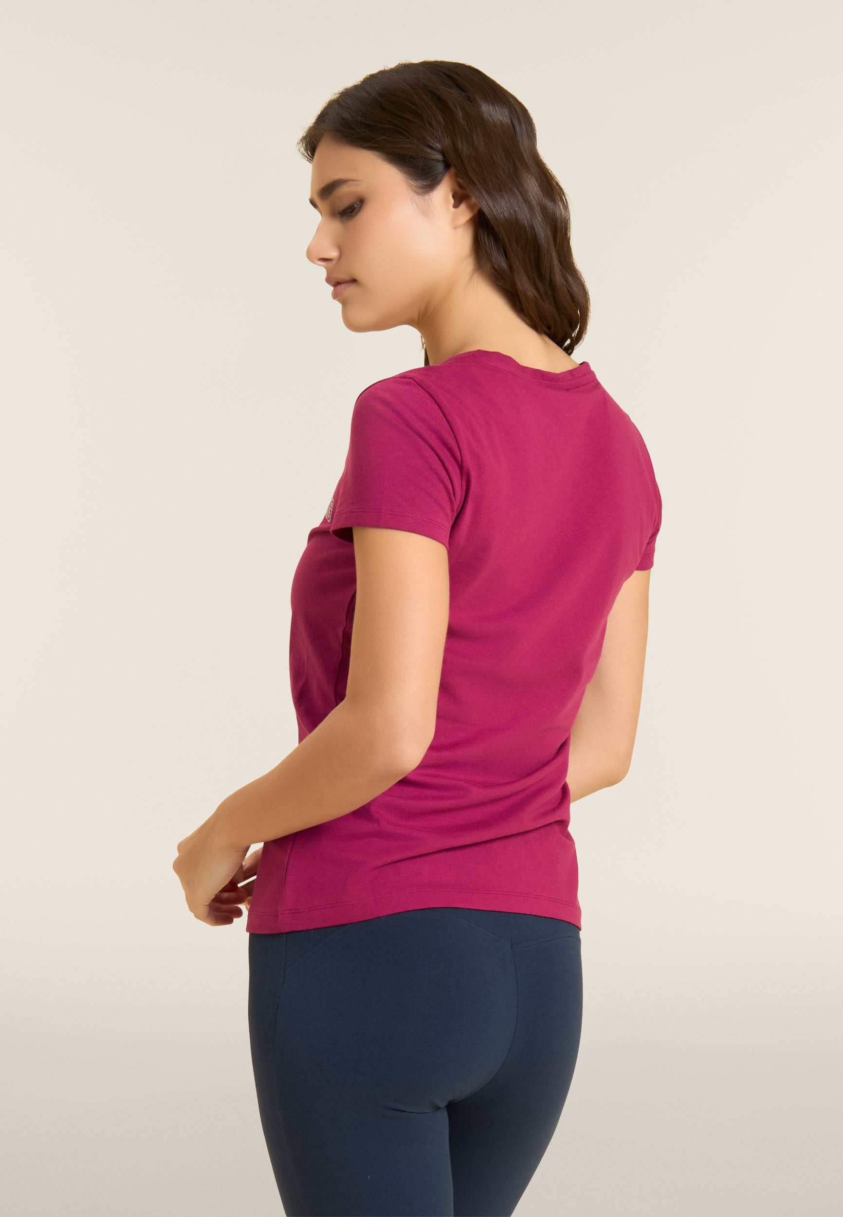 freddy-training-t-shirt-regular-donna-in-jersey-con-glitter-sul-cuore image 3