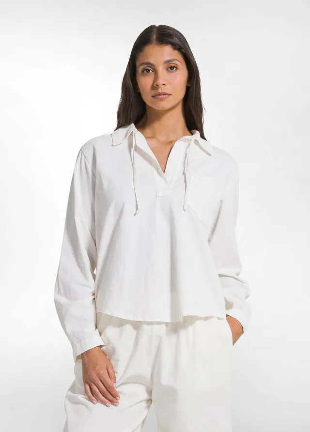 deha-d52351-polo-in-velluto-mille-righe-bianco image 1