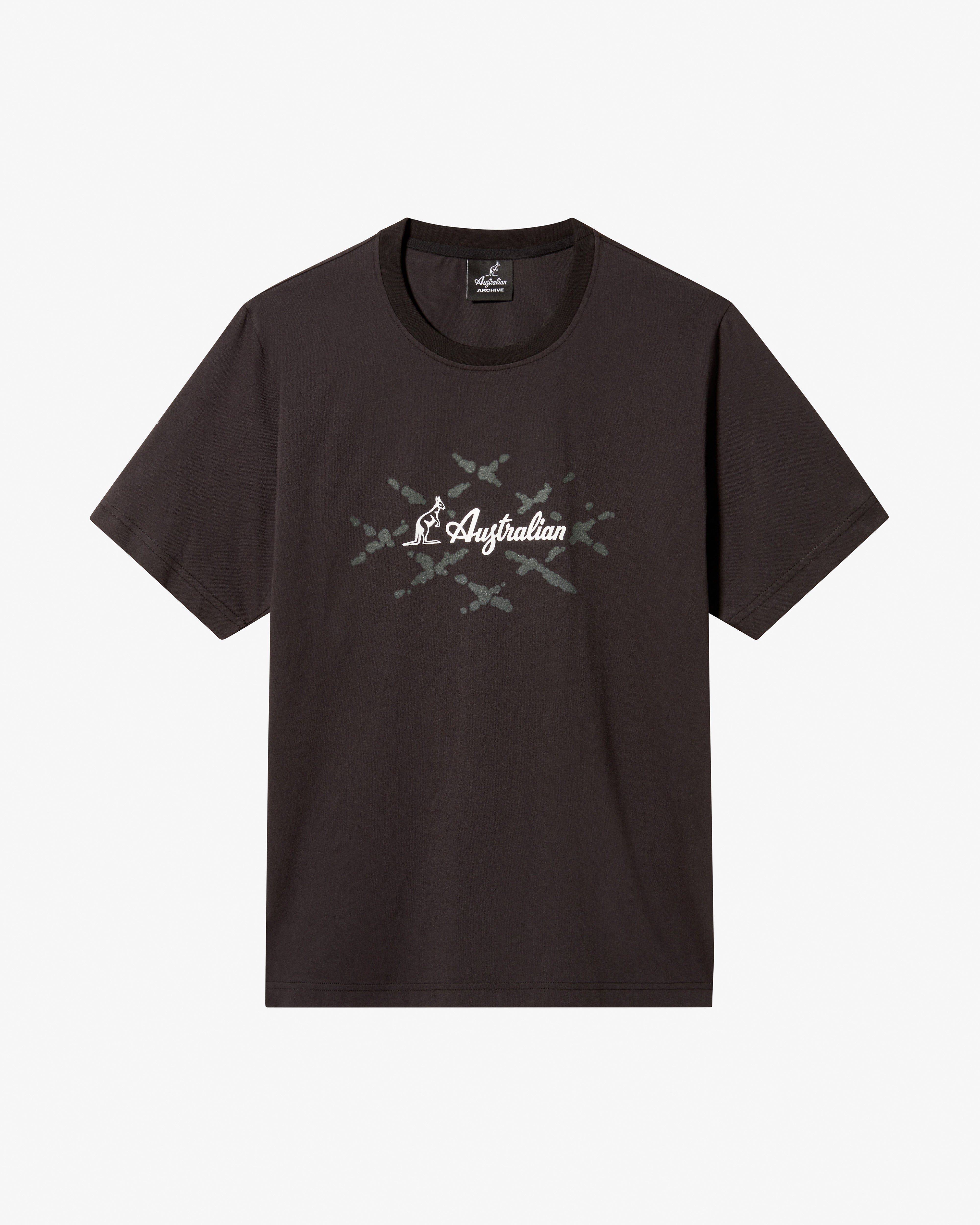 australian-cage-cotton-t-shirt-nera-t-shirt-stampa-petto-made-in-italy image 5