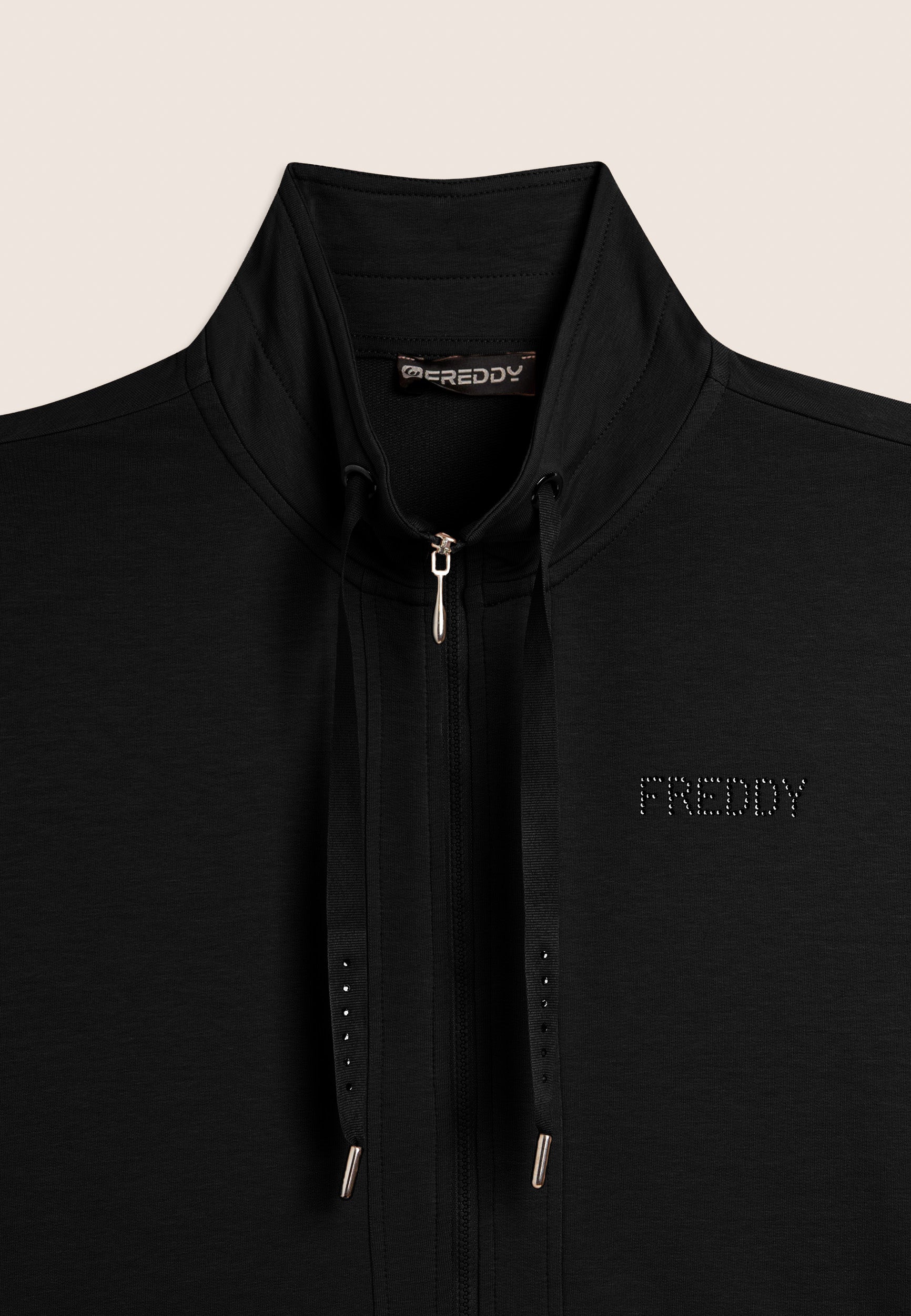 freddy-felpa-zip-collo-alto-logo-freddy-in-strass image 8