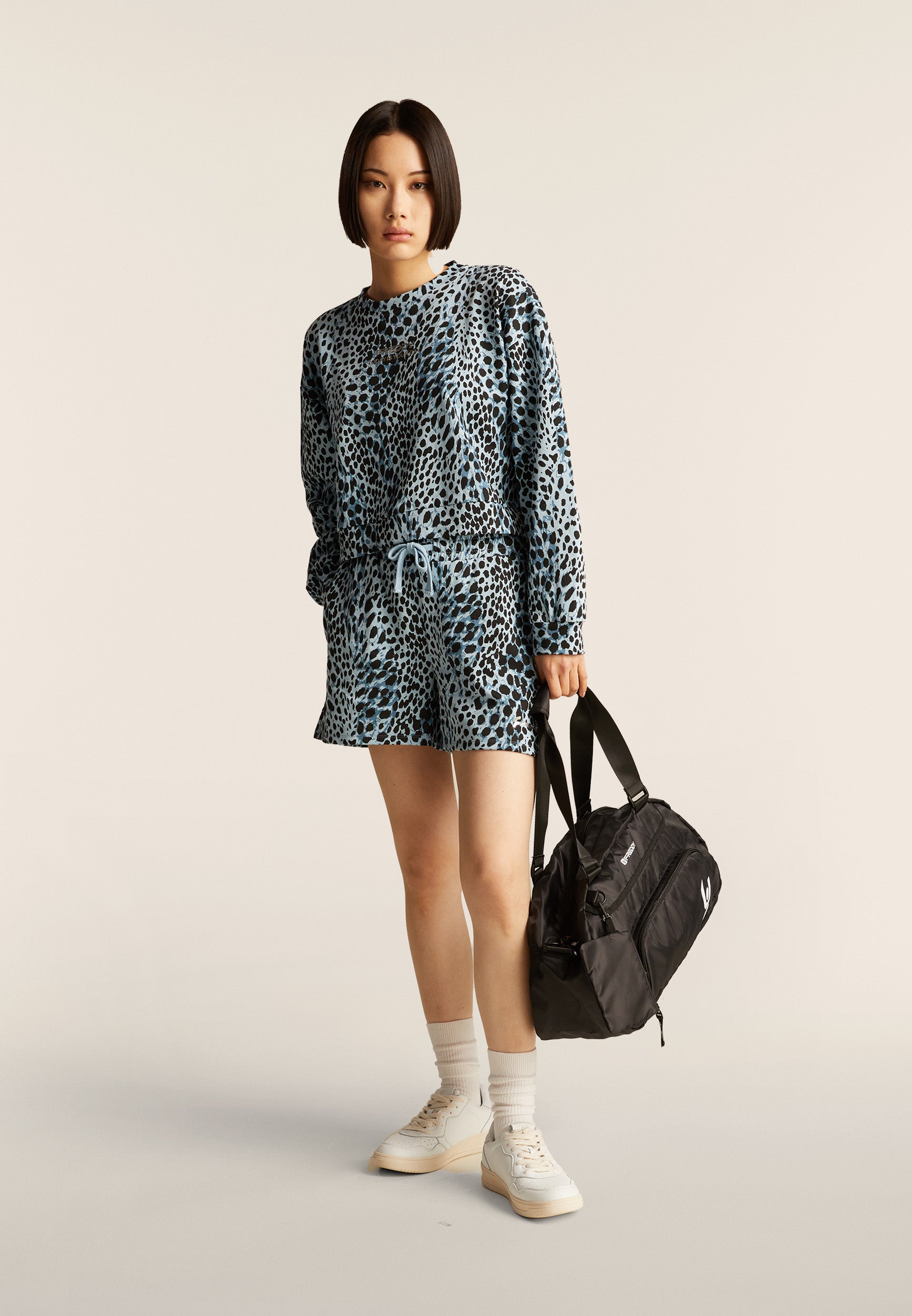 freddy-pantaloncini-animalier-regular-fit-in-french-terry image 1