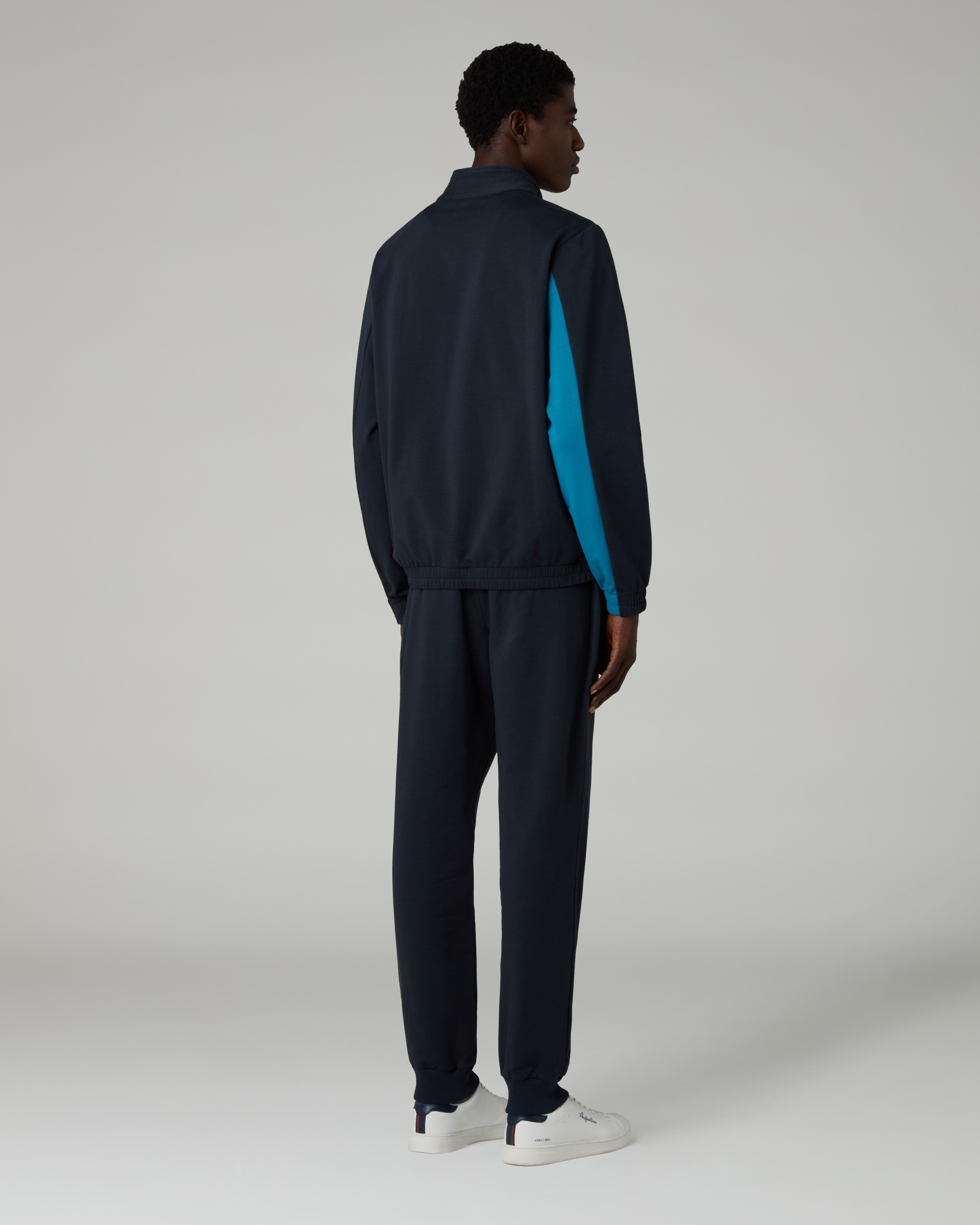 australian-dune-tuta-uomo-in-felpa-garzata-blu-navy-giacca-full-zip-pantalone image 2
