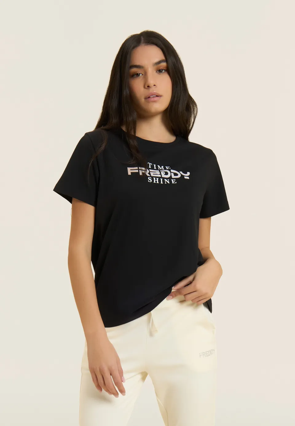 freddy-t-shirt-comfort-fit-logo-freddy-time-shine image 1