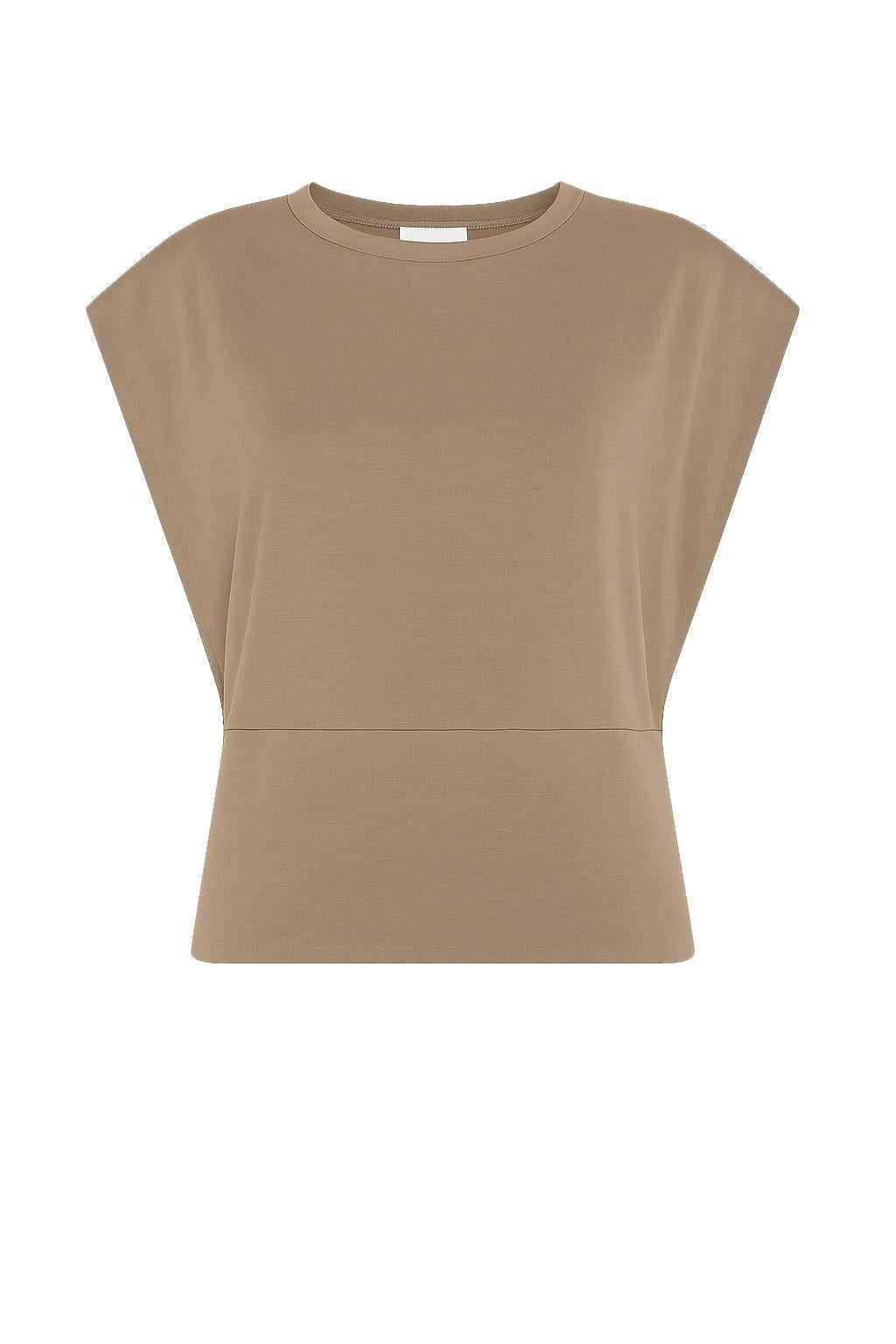 deha-t-shirt-viscosa-ecovero-dettaglio-laterale-marrone image 1