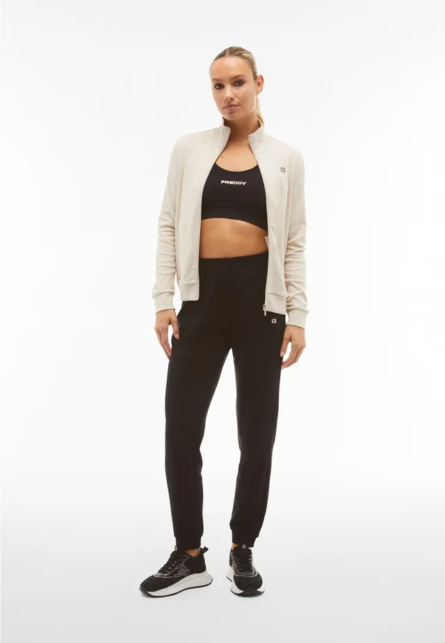 freddy-tuta-sportiva-interlock-con-felpa-collo-alto-zip image 1