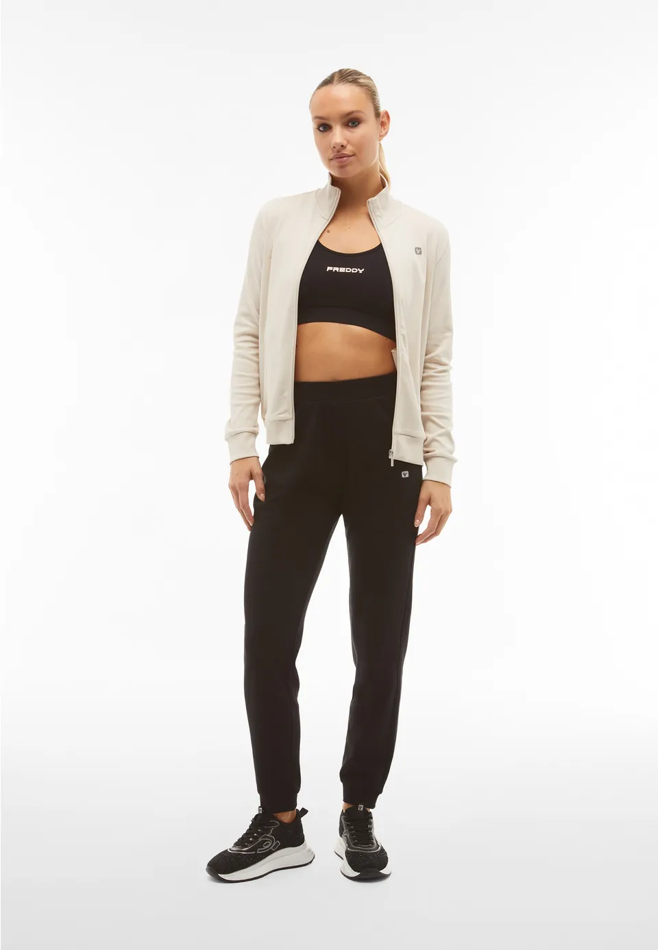 freddy-tuta-sportiva-interlock-con-felpa-collo-alto-zip image 1