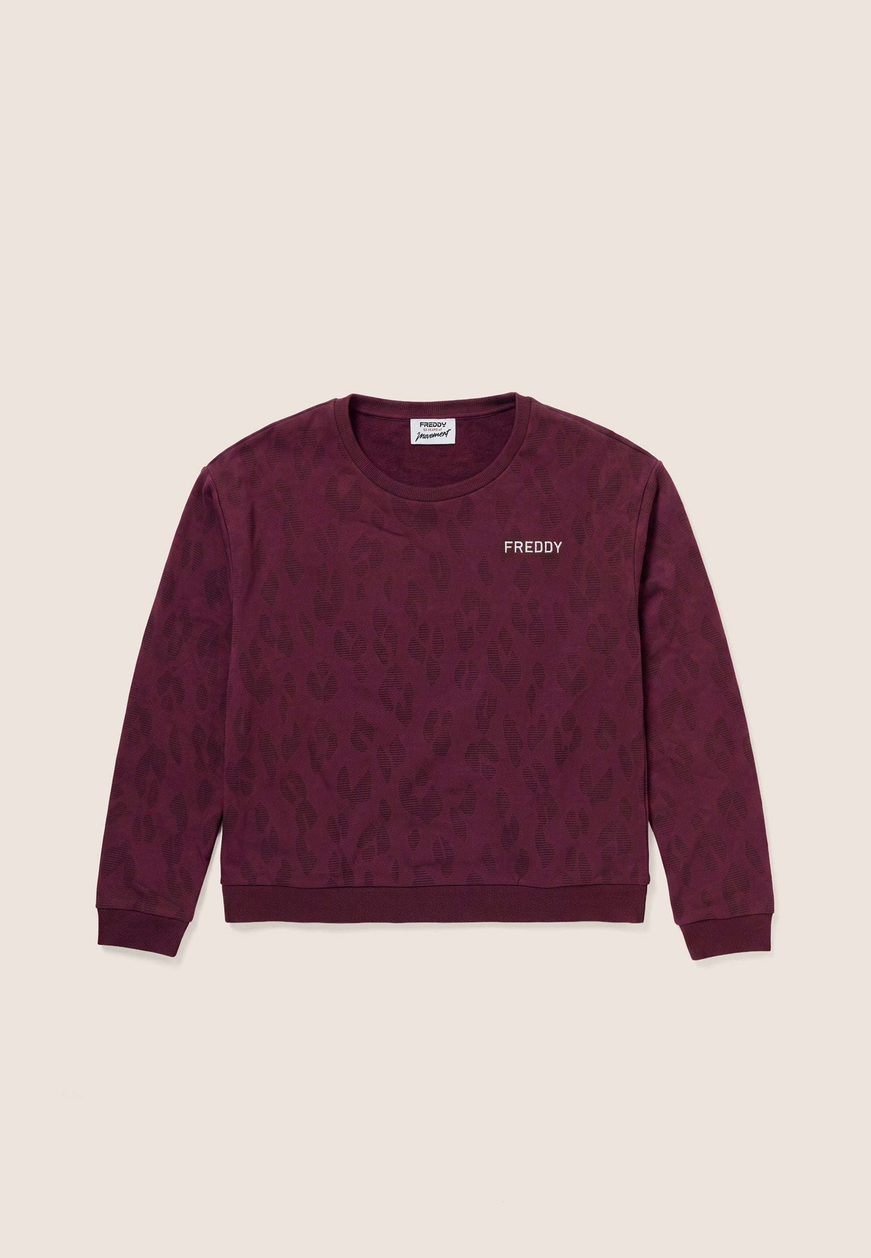 freddy-felpa-donna-girocollo-leopardata-regular-fit image 1