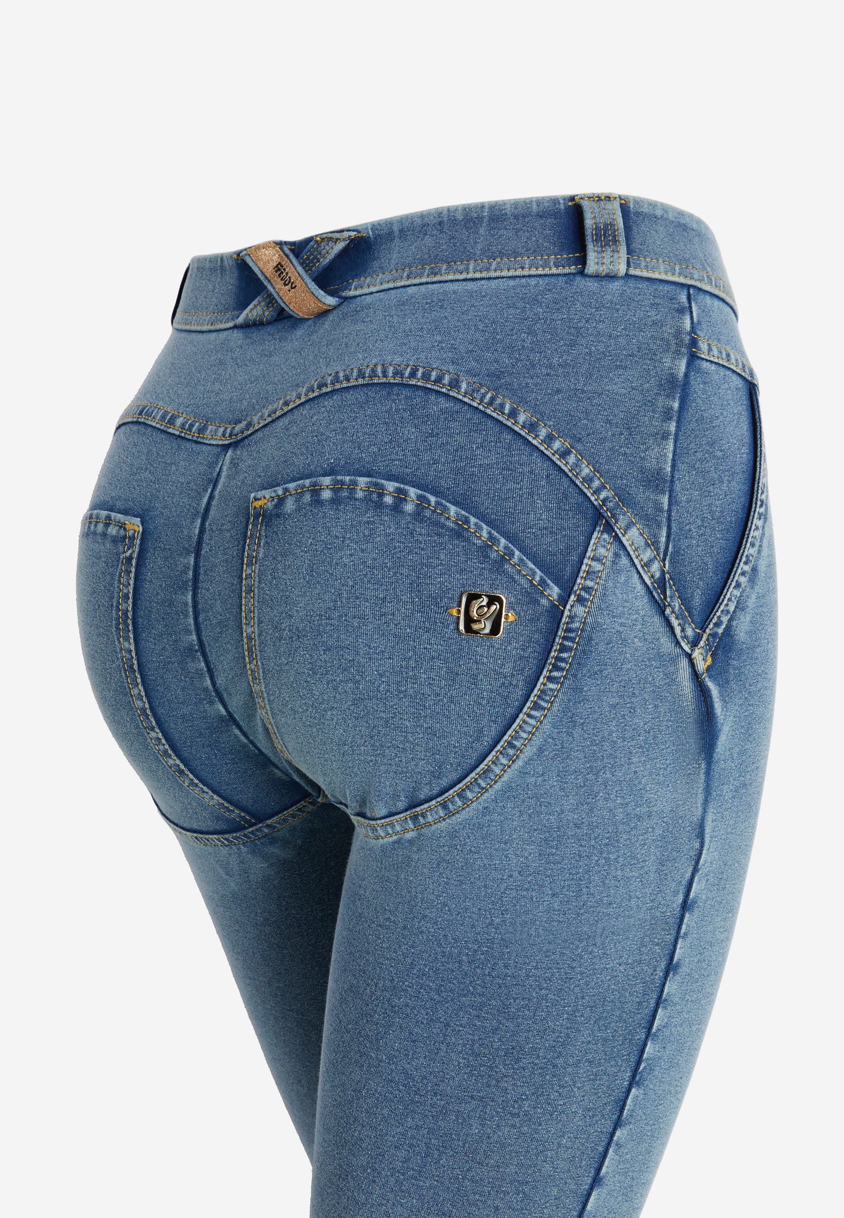 freddy-jeggings-wr-up-vita-alta-superskinny-effetto-denim-con-inserti image 8