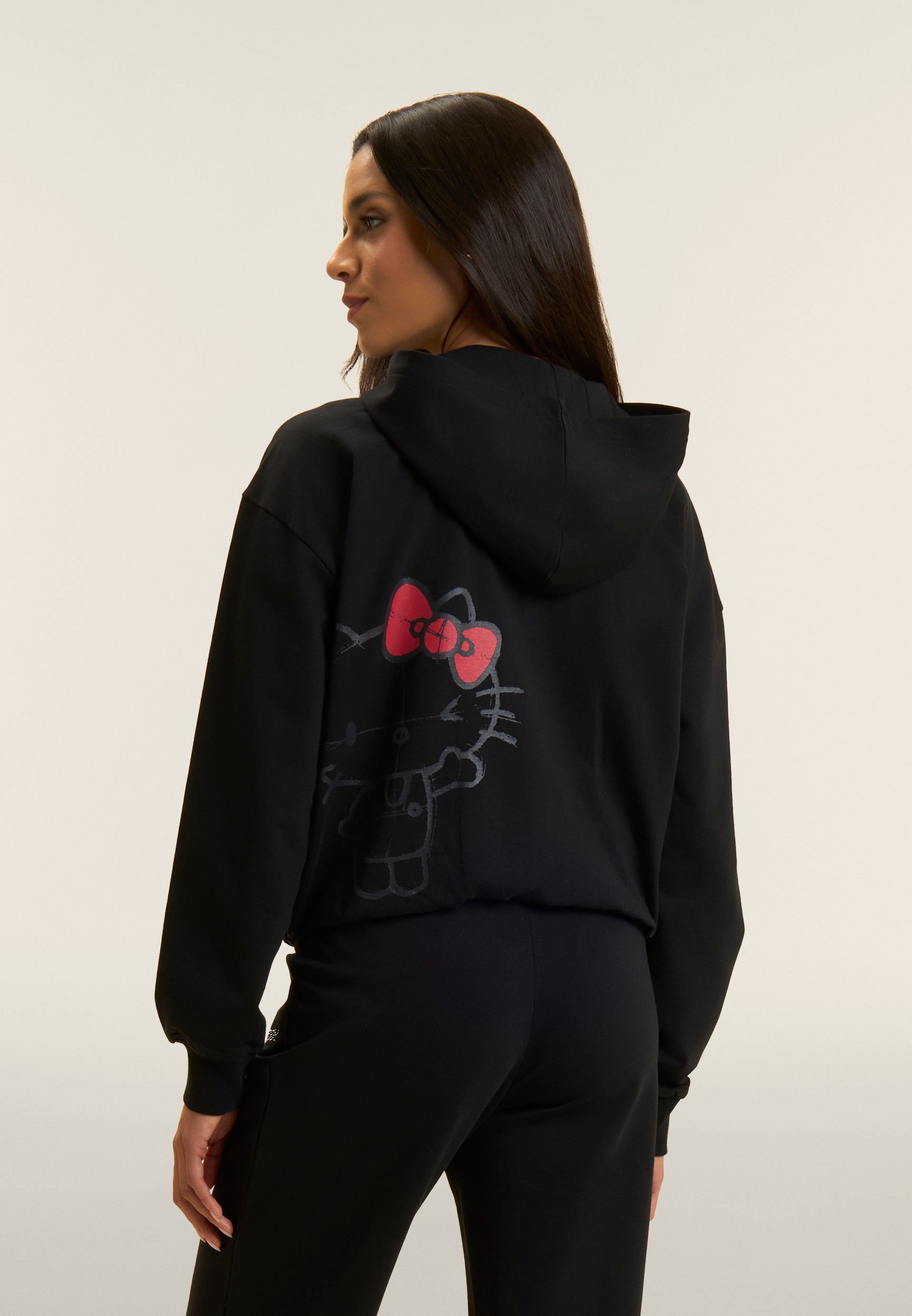 freddy-felpa-con-cappuccio-zip-e-stampa-hello-kitty image 3
