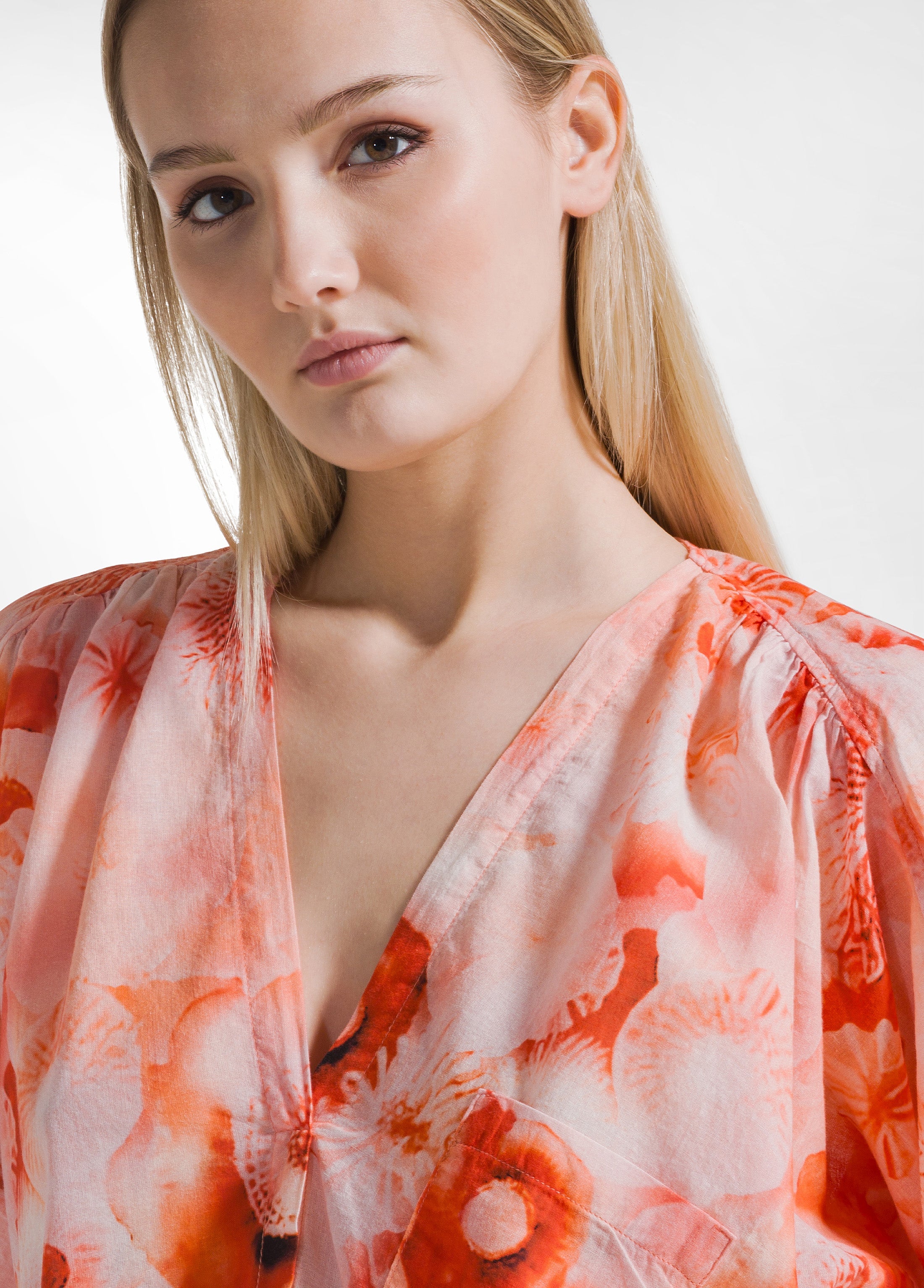 deha-blusa-all-over-in-mussola-di-cotone-rosso image 3