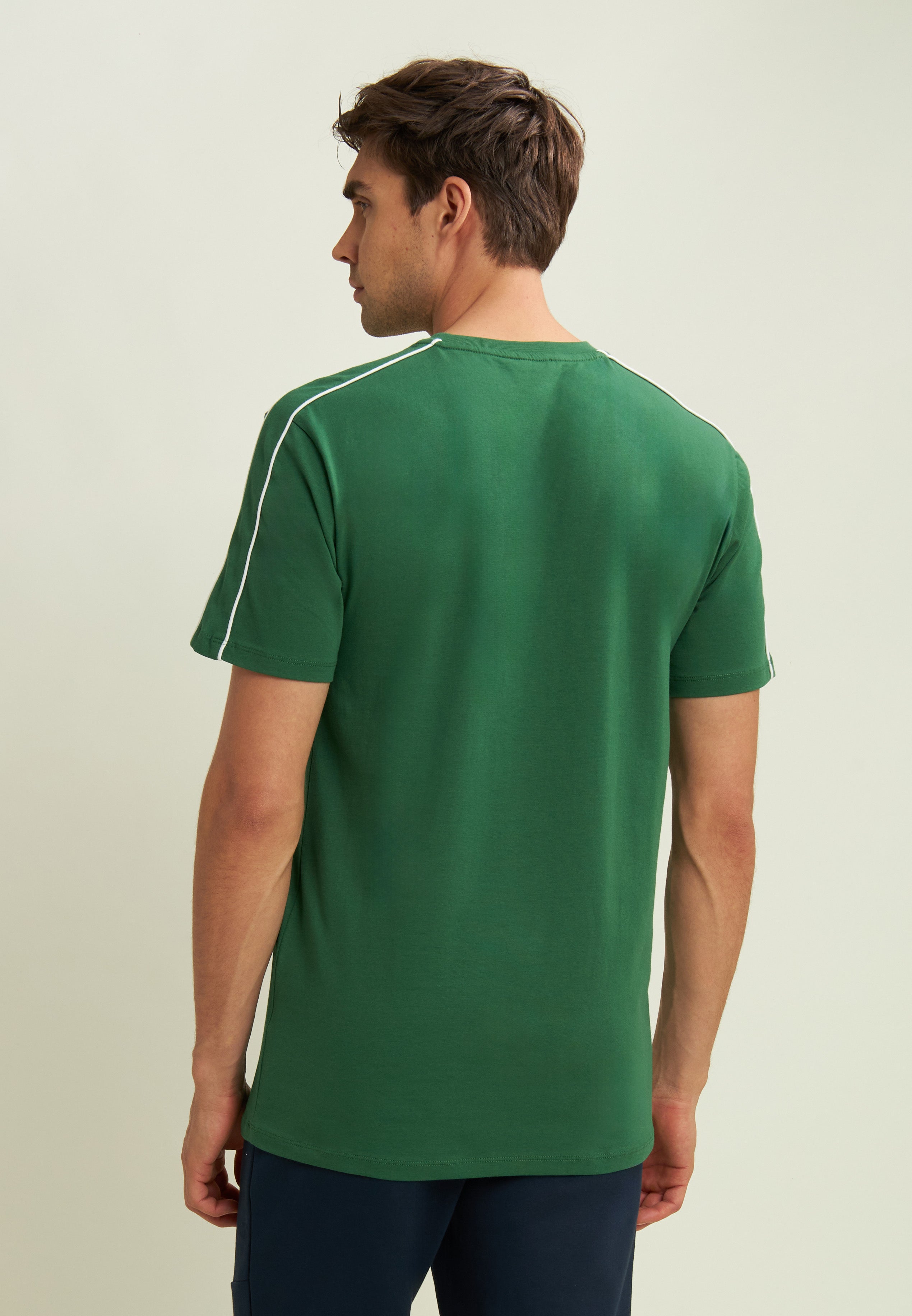freddy-t-shirt-uomo-in-jersey-stretch-cotone-con-cuciture-in-contrasto image 2